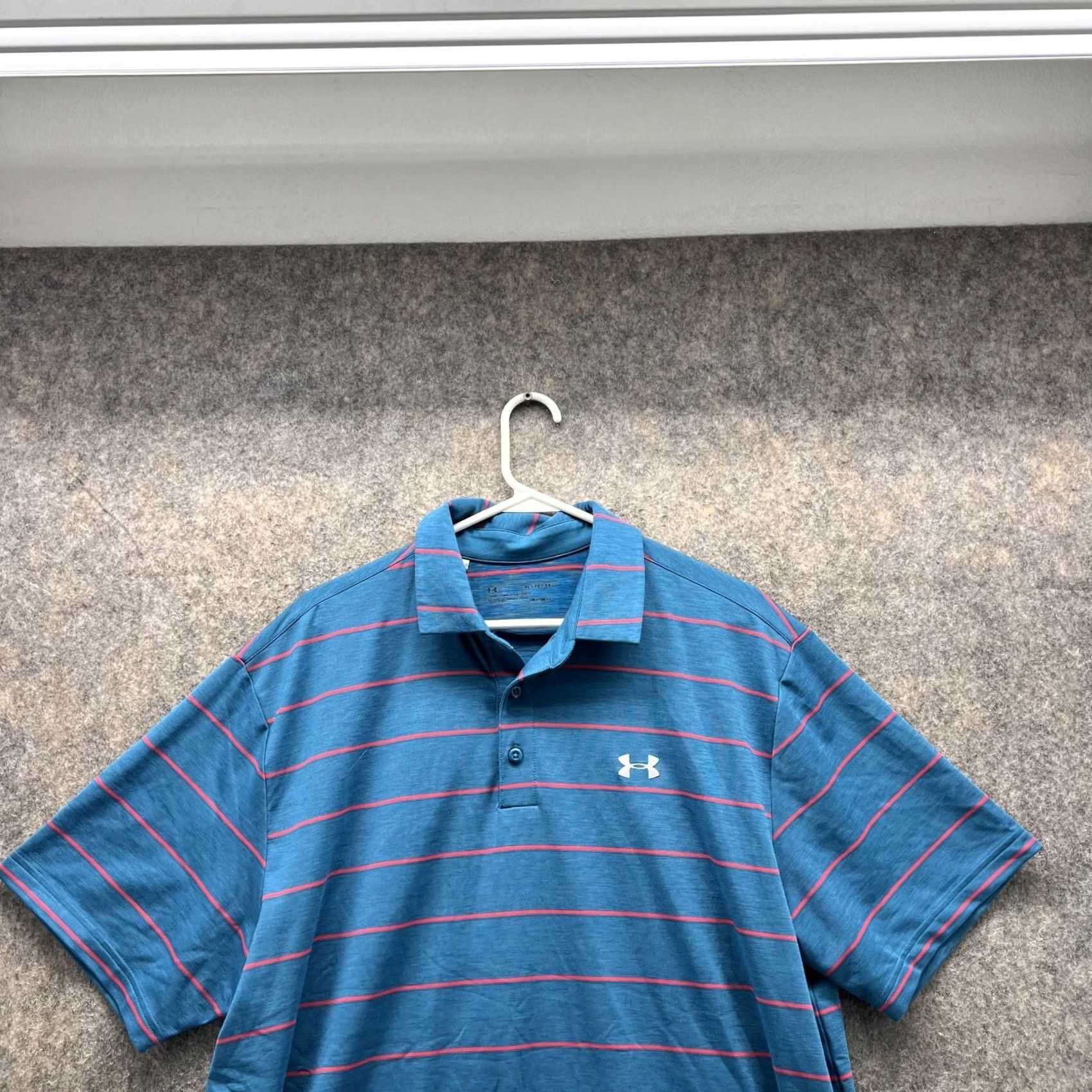 Under Armour Under Armour Polo Shirt Men XL Blue Striped HeatGear Loose Fit Shirt Size US XL / EU 56 / 4 - 2 Thumbnail