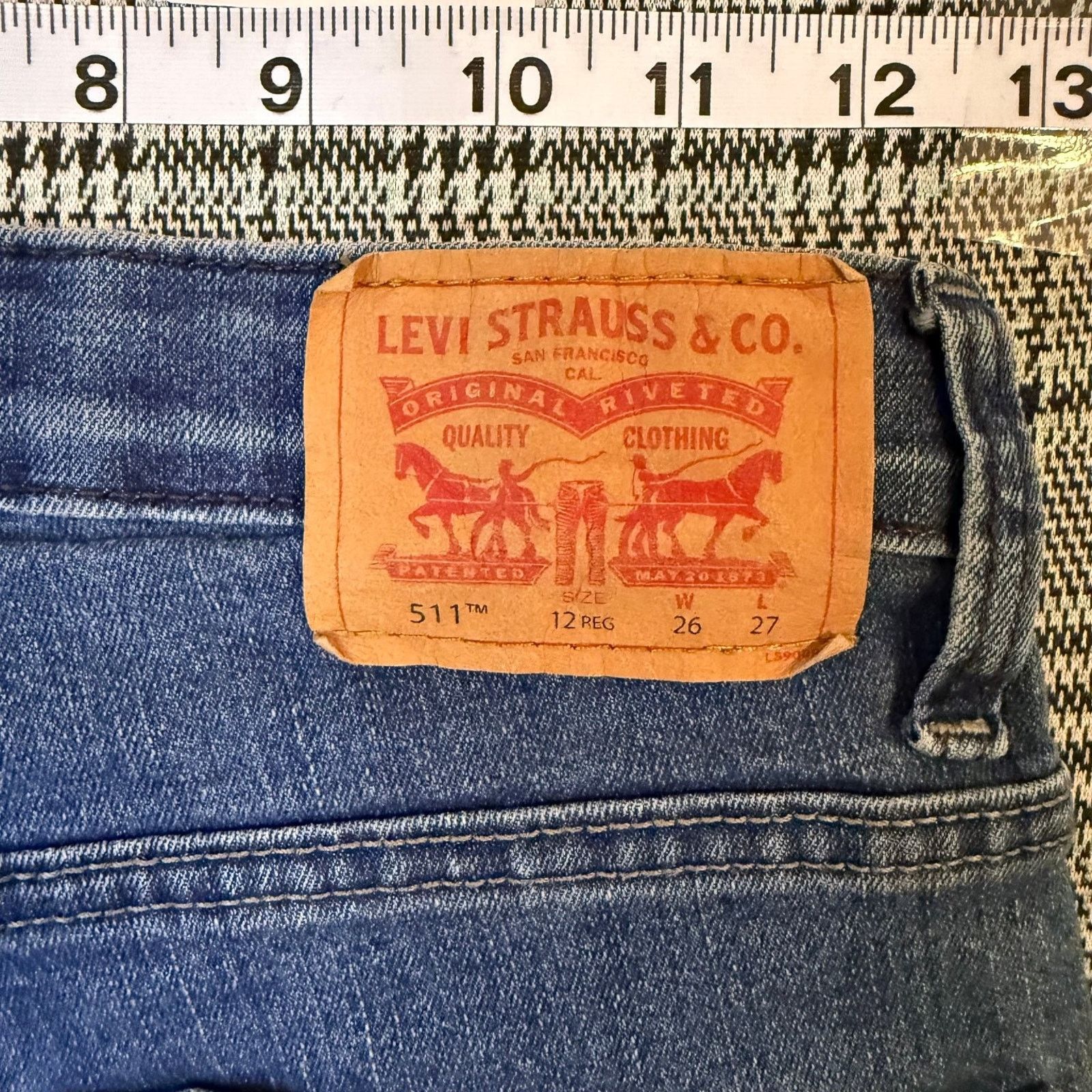 Levi's Levis 511 Men's Jeans Blue Denim Skinny Cotton Stretch 26x27 Size US 26 / EU 42 - 2 Thumbnail