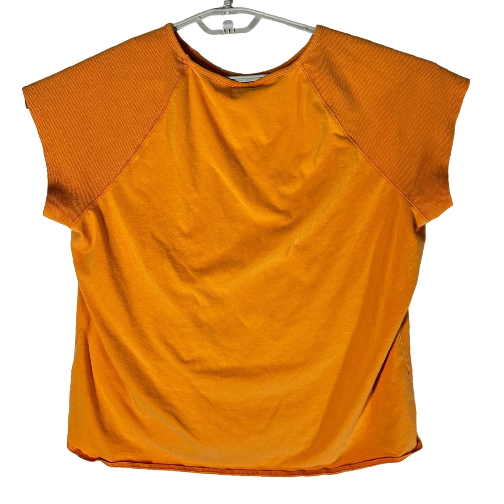 Vintage Style&co. Shirt Plus 3X Orange Short Sleeve Cotton Blend Minimalist Casual Gym Women Size XXL / US 16-18 / IT 52-54 - 3 Thumbnail