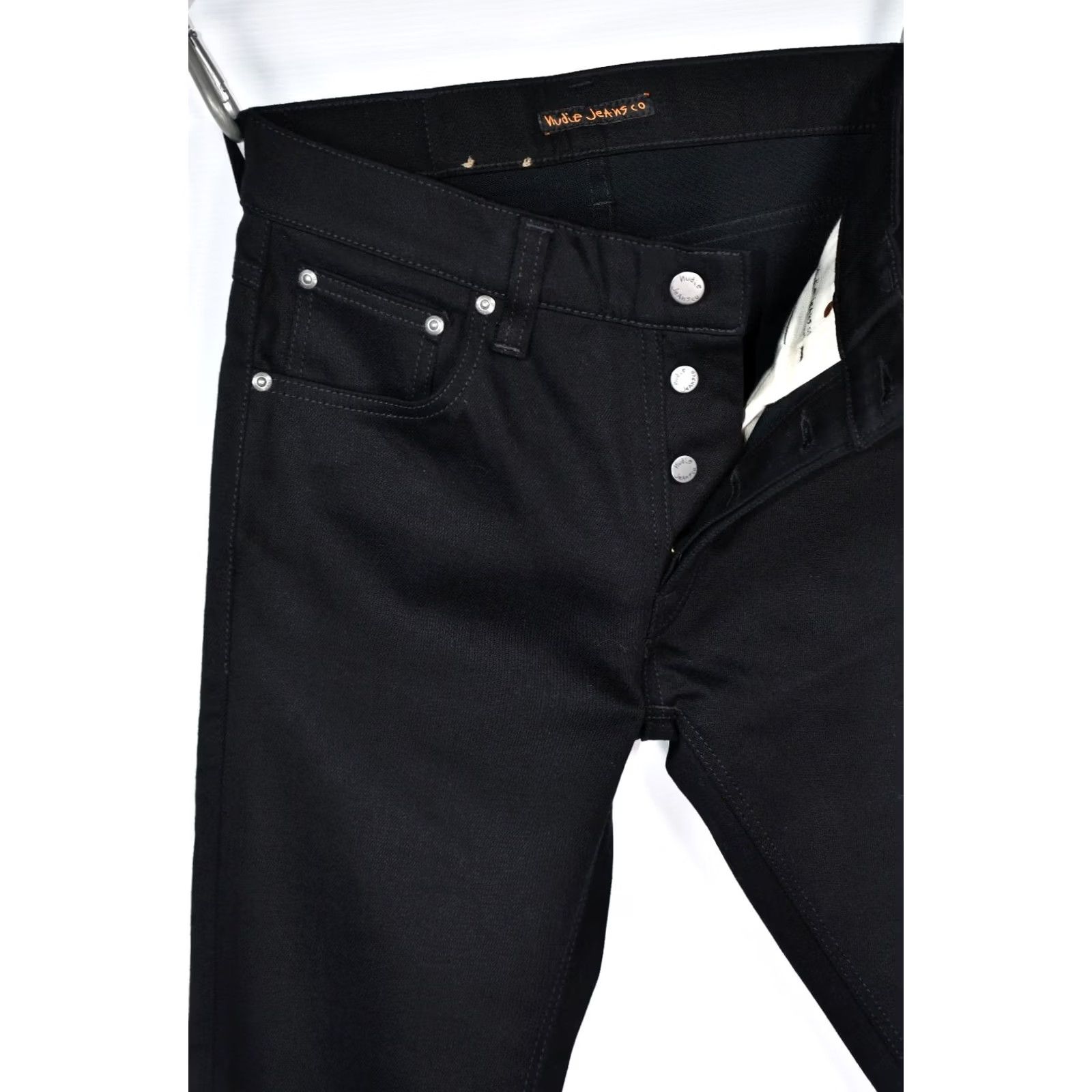 Nudie Jeans NUDIE JEANS TILTED TOR DRY EVER BLACK Jeans W30/L30 Slim Regular 5-Pocket Denim Cotton Elastane Men Mens Size US 30 / EU 46 - 4 Thumbnail