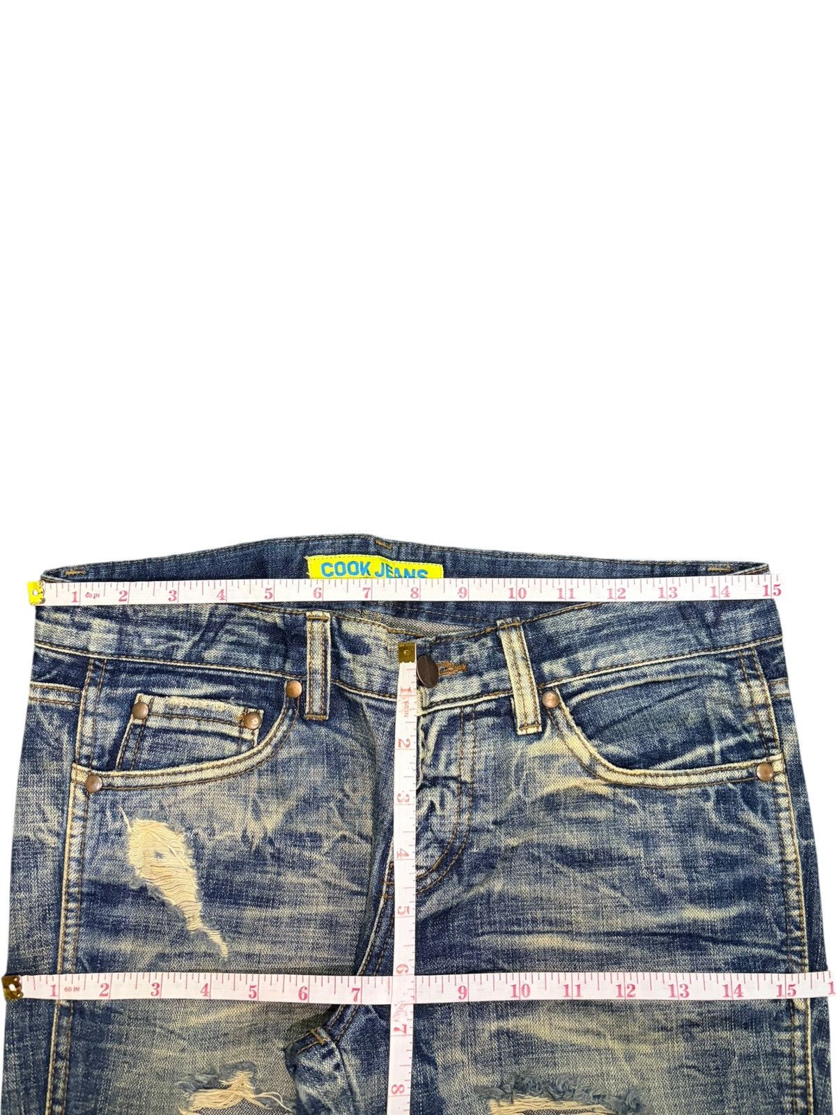 Tornado Mart Vintage Japanese Brand Mud Wash Distress Flare Jeans Size 30" / US 8 / IT 44 - 6 Thumbnail