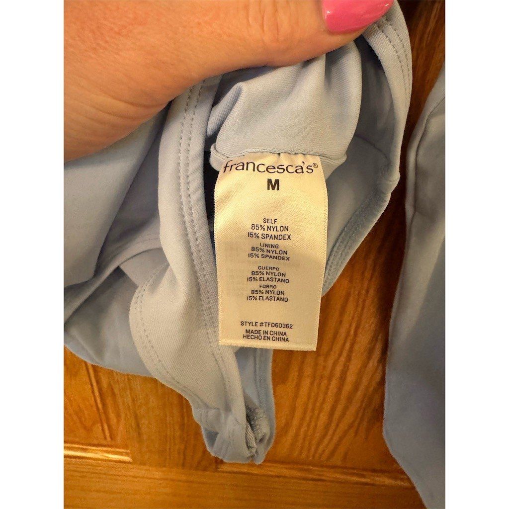 Other mi ami by Francescia's Bodysuit Womens Size M Light Blue Sq Size M / US 6-8 / IT 42-44 - 4 Thumbnail