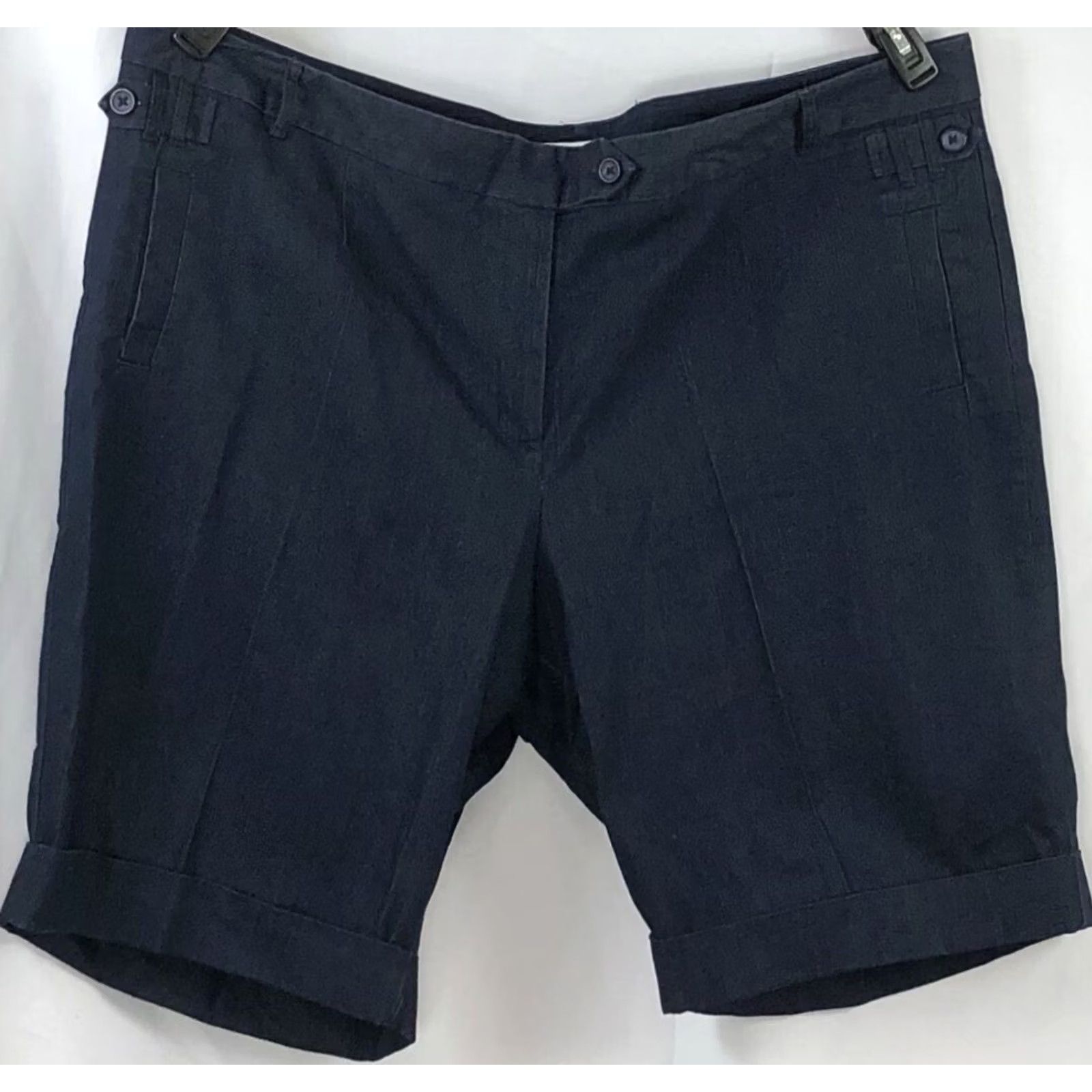 Vintage Cato chino twill shorts 26W dk blue denim flat front 48"W pockets high rise Women's Shorts Vintage No Size 34" / US 12 / IT 48 - 4 Thumbnail