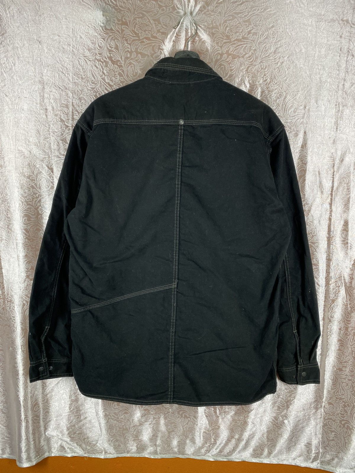 Japanese Brand Vintage DOGMAN Workwear Shirt Jacket Black Contrast Stitch Size US L / EU 52-54 / 3 - 10 Thumbnail