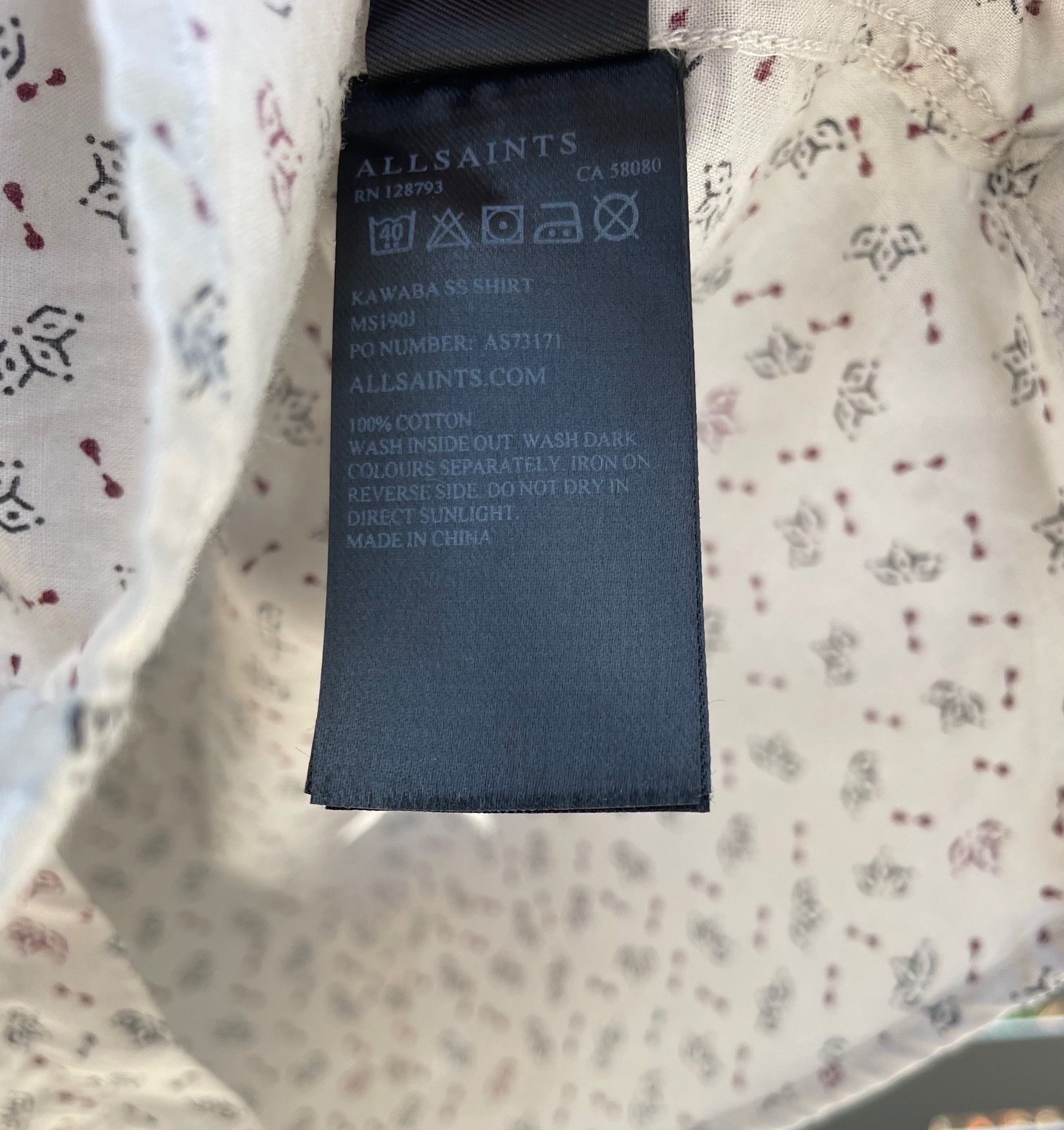 Allsaints AllSaints Kawaba White Foliage Shirt – Size M Size US M / EU 48-50 / 2 - 5 Thumbnail