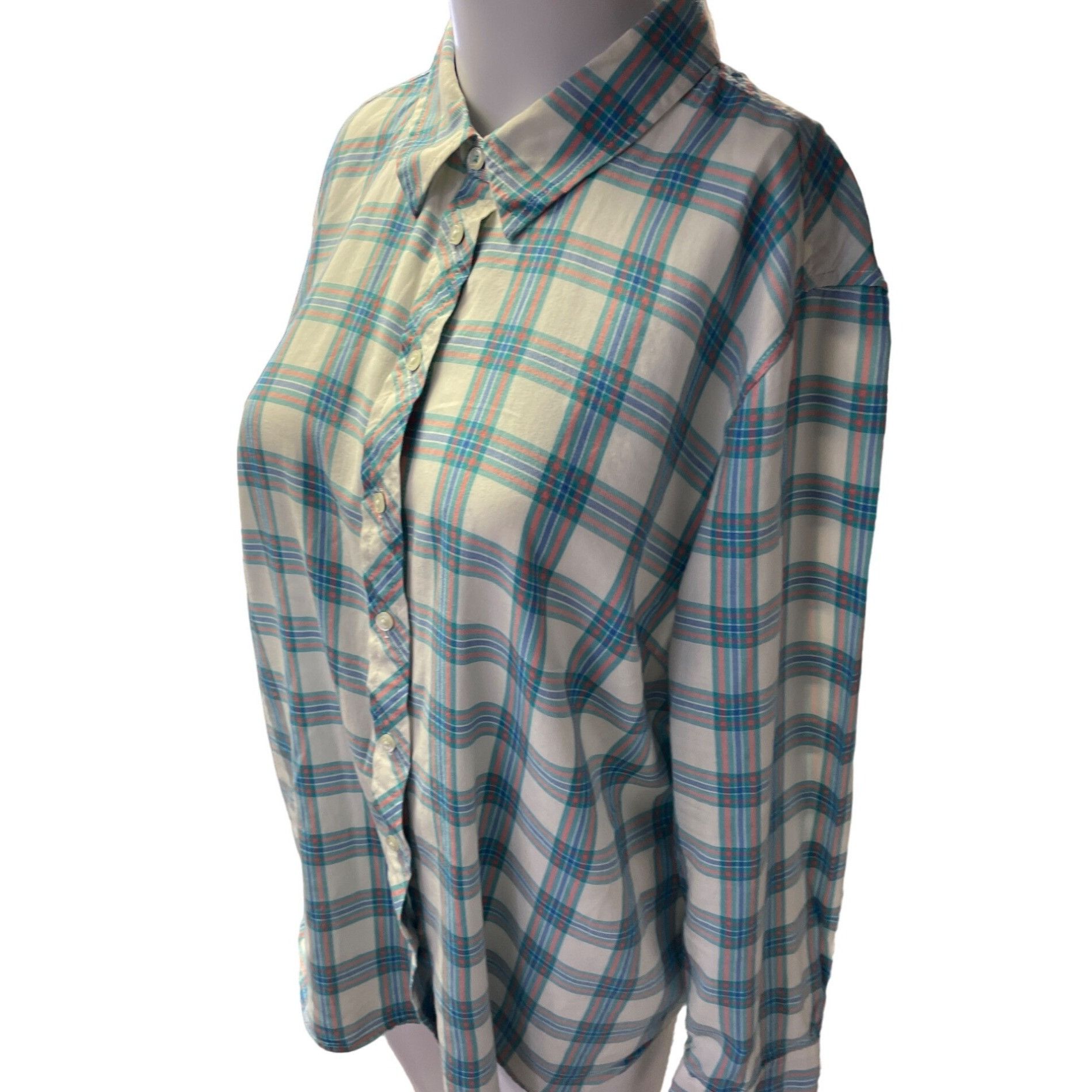 Talbots Talbots Women's Petite Multicolored Checkered Button up Shir Size XL / US 12-14 / IT 48-50 - 3 Thumbnail