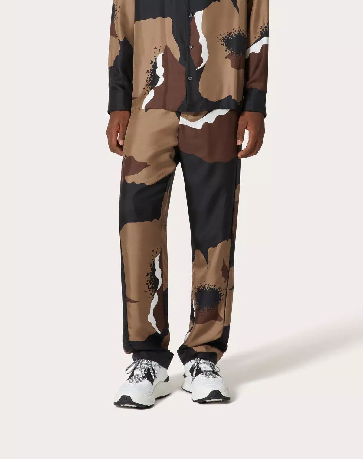 Valentino oc11z0725 Silk Twill Pyjama Pants in Multicolor Size US 36 / EU 52 - 4 Thumbnail