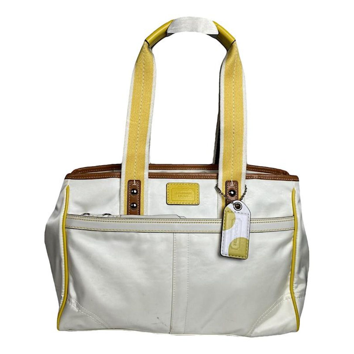 Coach Mercer satchel 24 White Cotton Handbag Size ONE SIZE - 1 Thumbnail