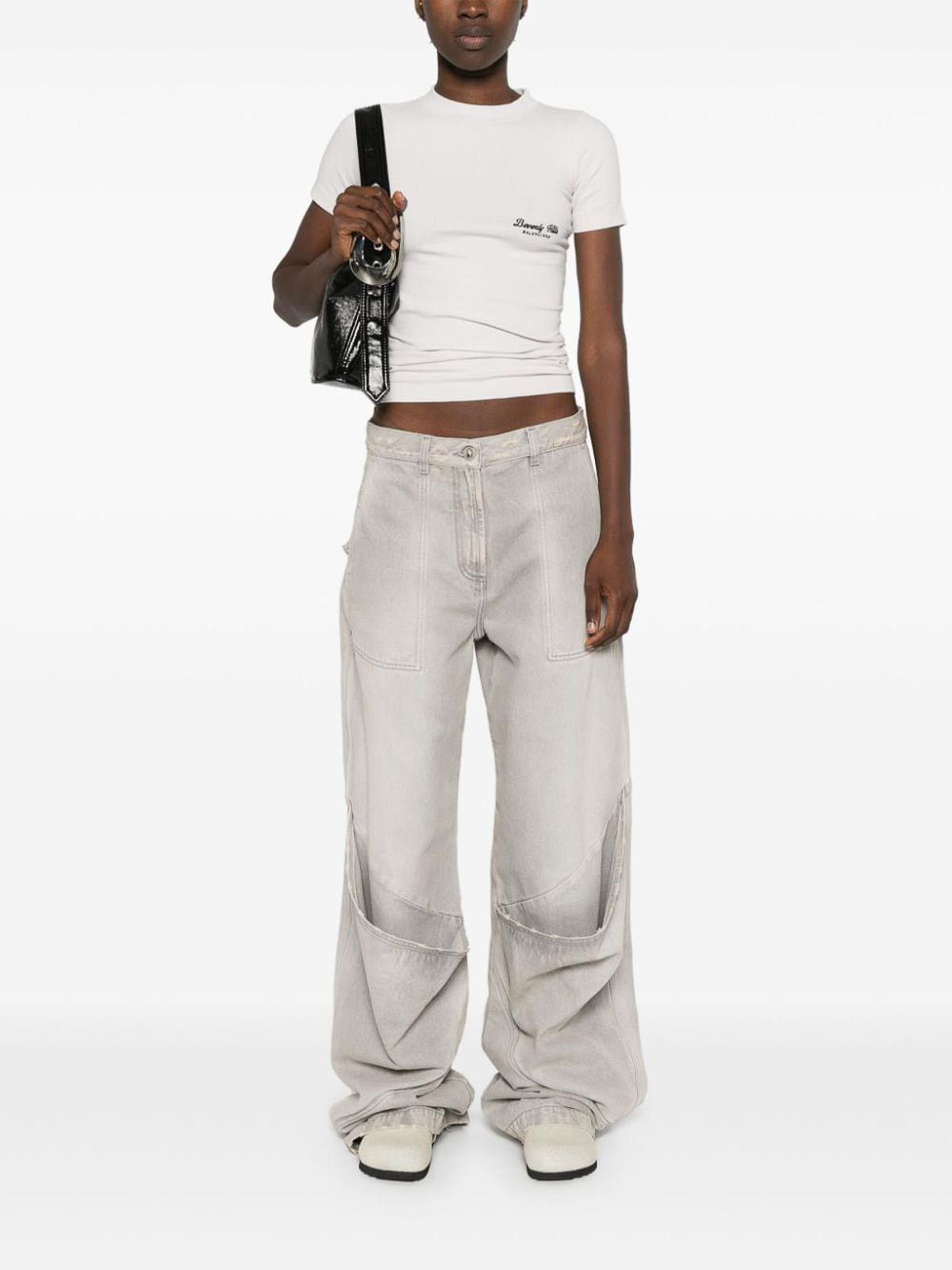 Balenciaga o1tr1nto1125 Beverly Hills T-Shirt Fitted in Ivory Size US M / EU 48-50 / 2 - 5 Thumbnail