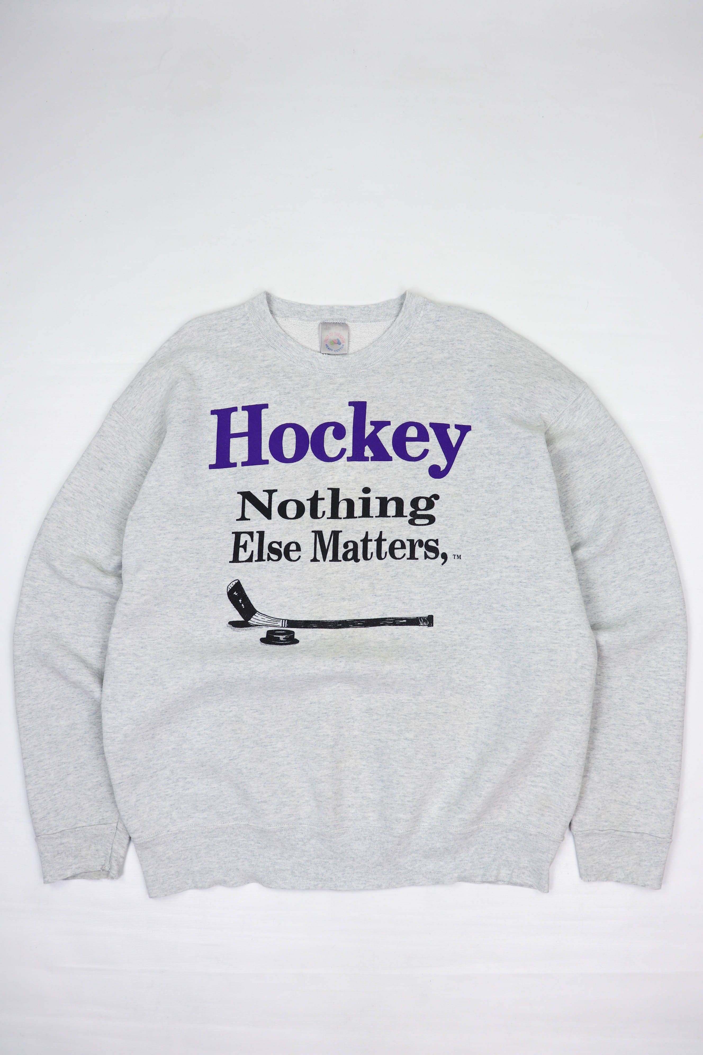 NHL Hockey Nothing Else Matters Vintage 90s Graphic Sweatshirt Size US XL / EU 56 / 4 - 1 Thumbnail