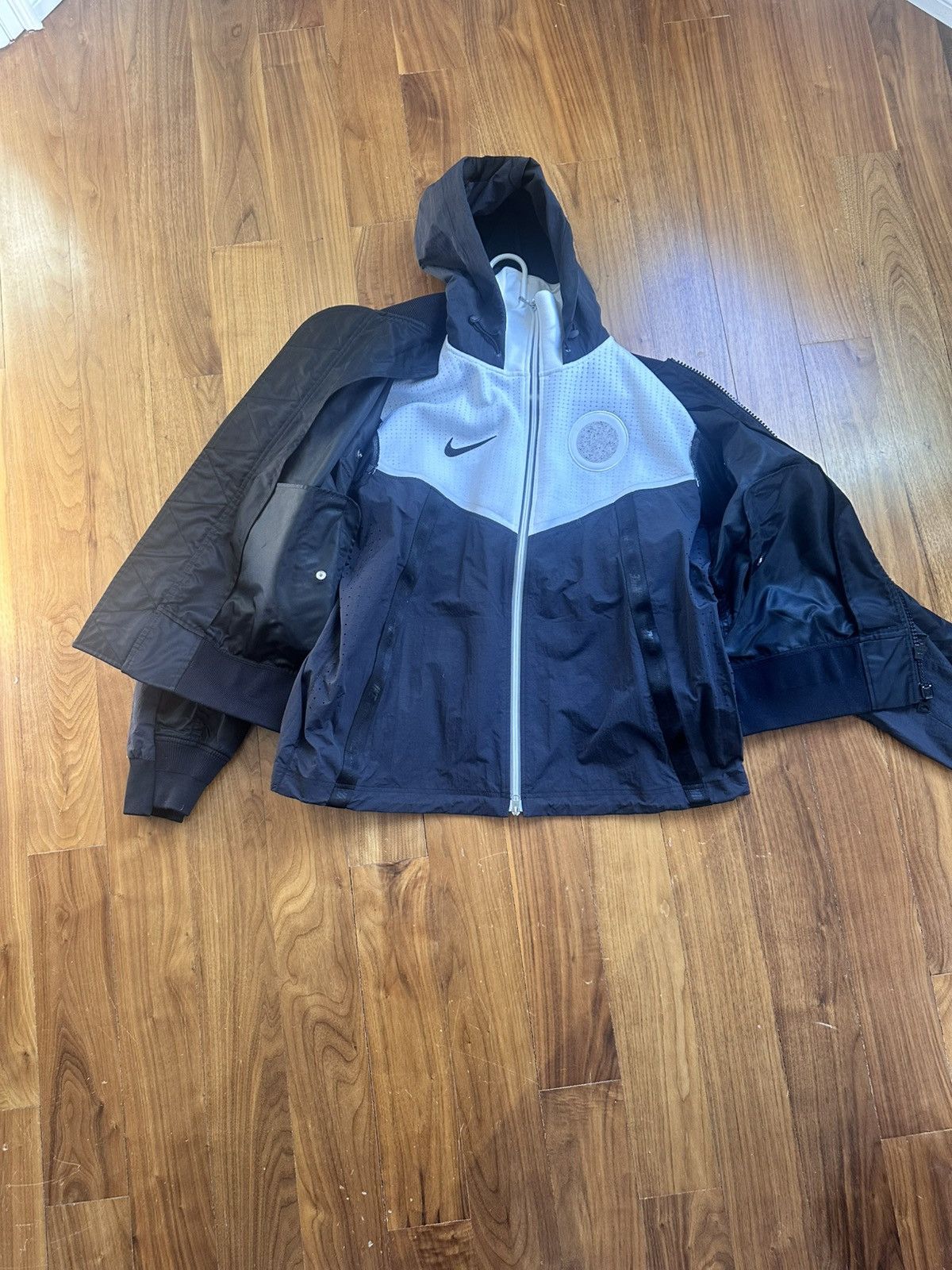 Nike × Sacai Nike x Sacai Layered Hybrid Jacket Double Zip Hooded Size US M / EU 48-50 / 2 - 3 Thumbnail