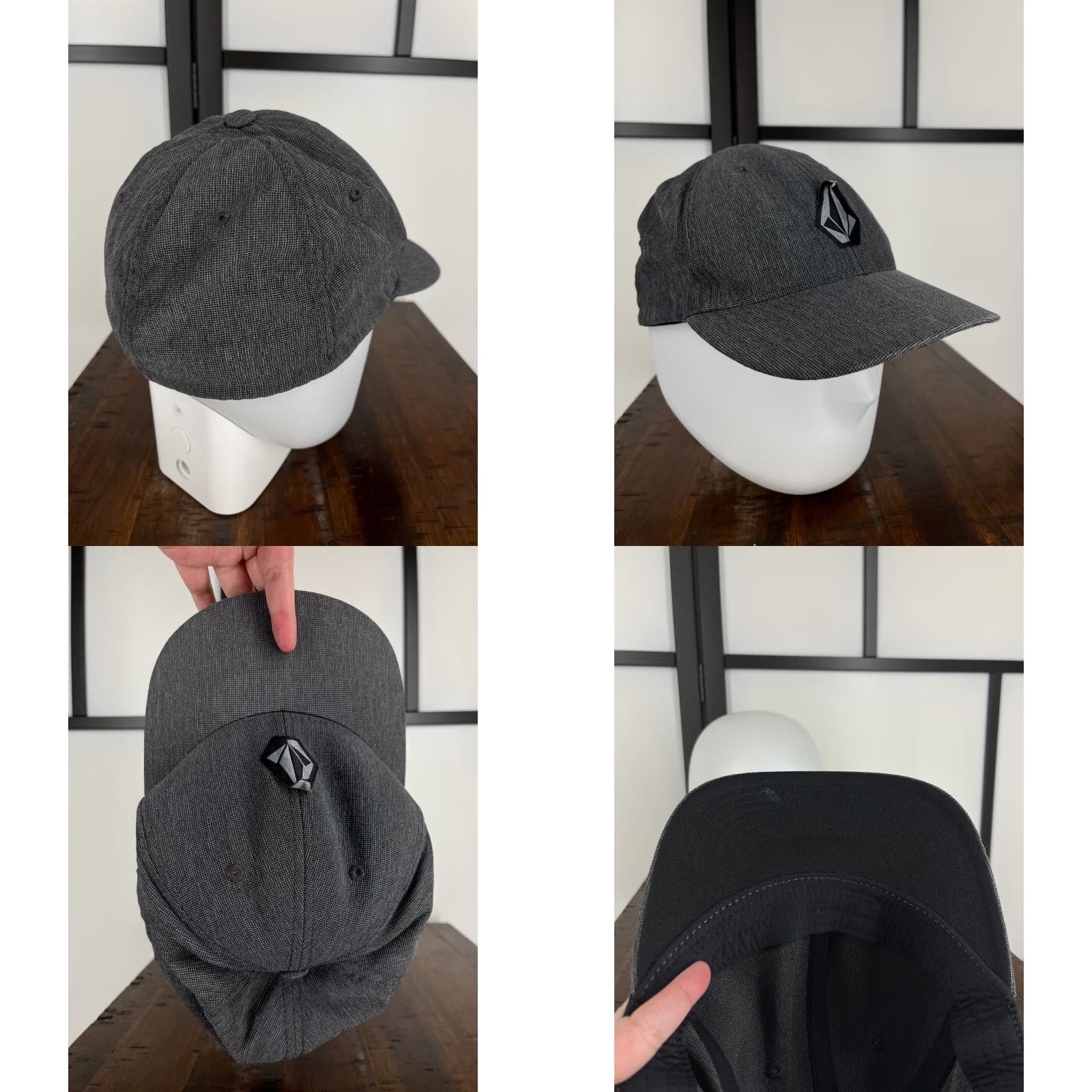 Volcom Volcom Hat Cap Fitted Adult Large Gray Stretch Polyester Blend Skater Beach Baseball Cap Mens L Gray Volcom Hat Cap Baseball Cap Skater Beach L Mens Size ONE SIZE - 8 Thumbnail