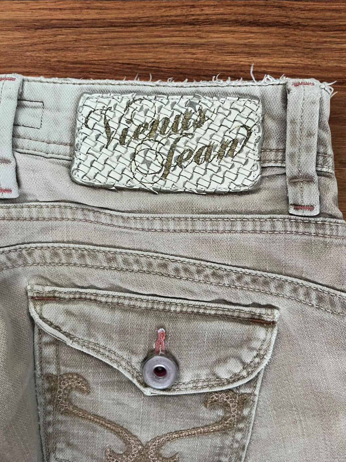 Edwin × Japanese Brand × Le Grande Bleu (L.G.B.) Vintage Japanese Brand Khaki Wash Mid Rise Wide Flare Jeans Size 28" / US 6 / IT 42 - 8 Thumbnail