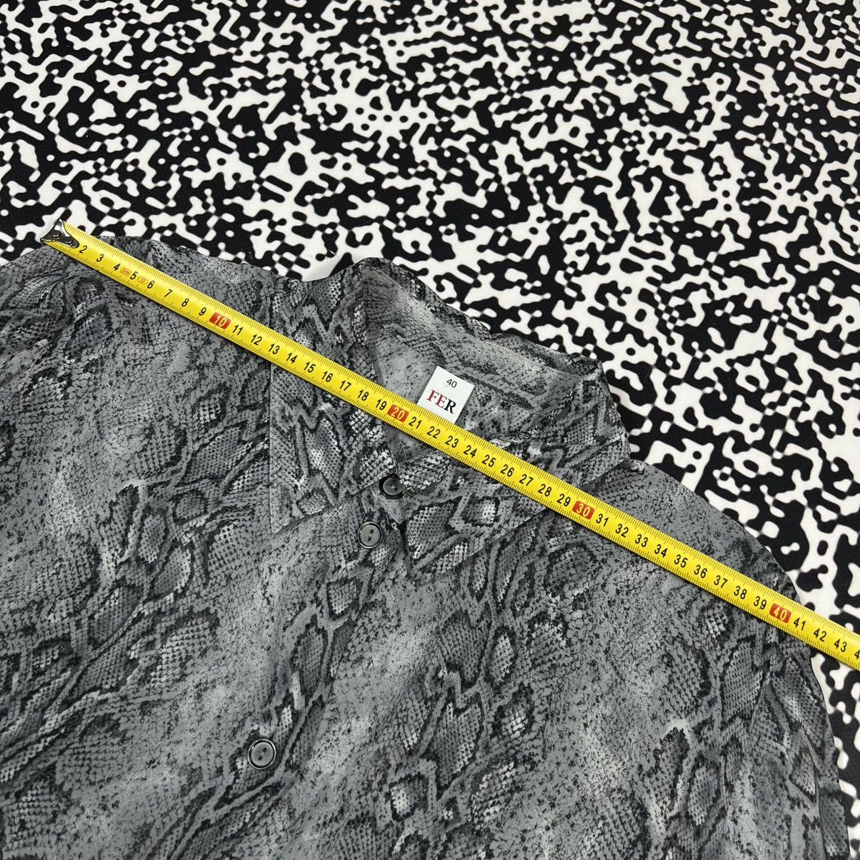 Ferre GF Ferre Snake Python Print Luxury Style Retro Long Shirt Size M / US 6-8 / IT 42-44 - 20 Thumbnail