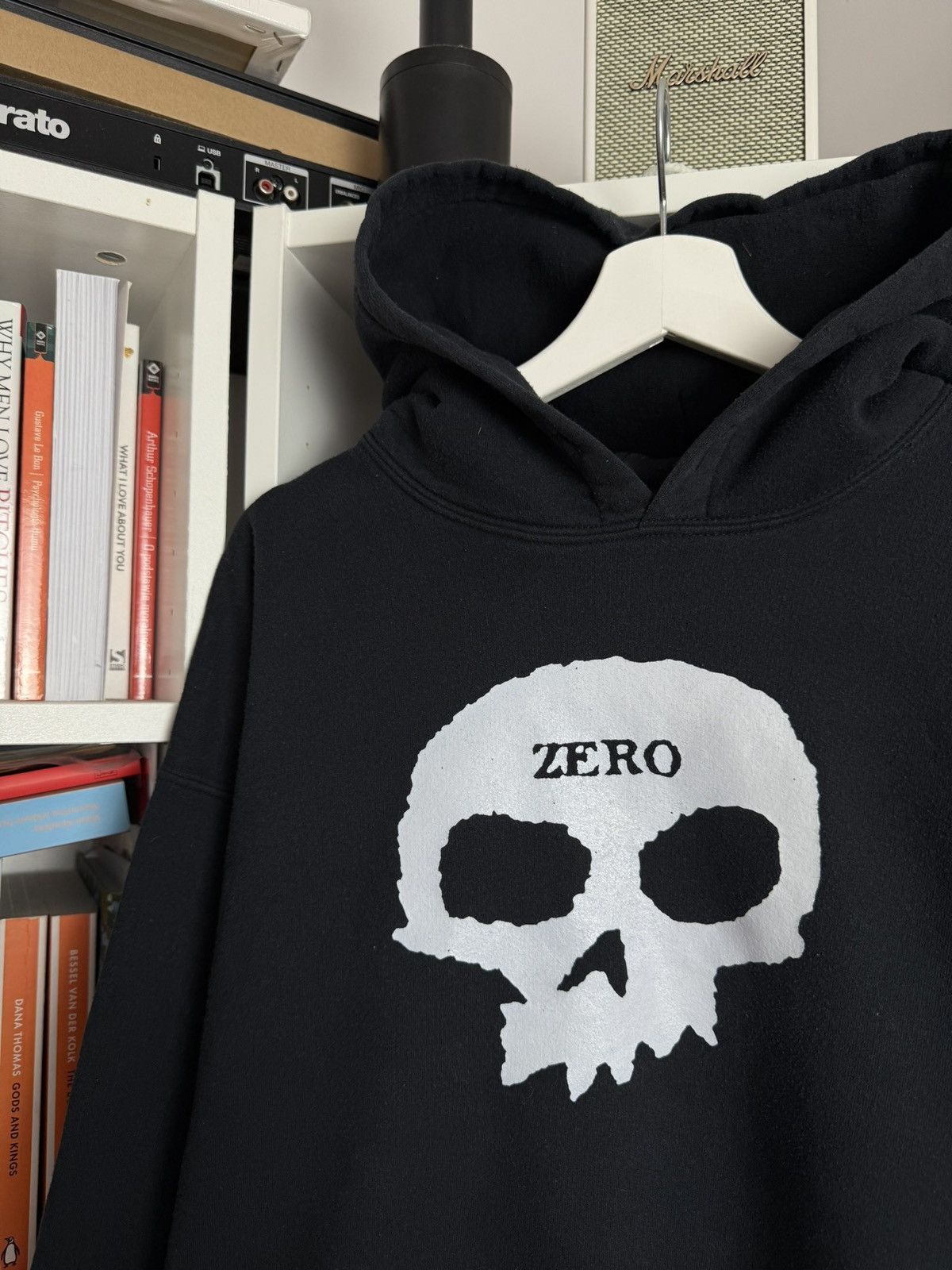 Hook-Ups × Shorty's Skateboards Vintage early 2000s Zero skateboards skull logo baggy hoodie Size US L / EU 52-54 / 3 - 3 Thumbnail