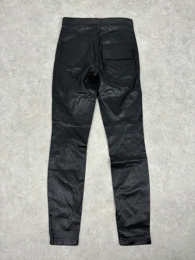 Givenchy 2010s Givenchy Black Leather Multi-Zip Skinny Pants Size 26" / US 2 / IT 38 - 7 Thumbnail