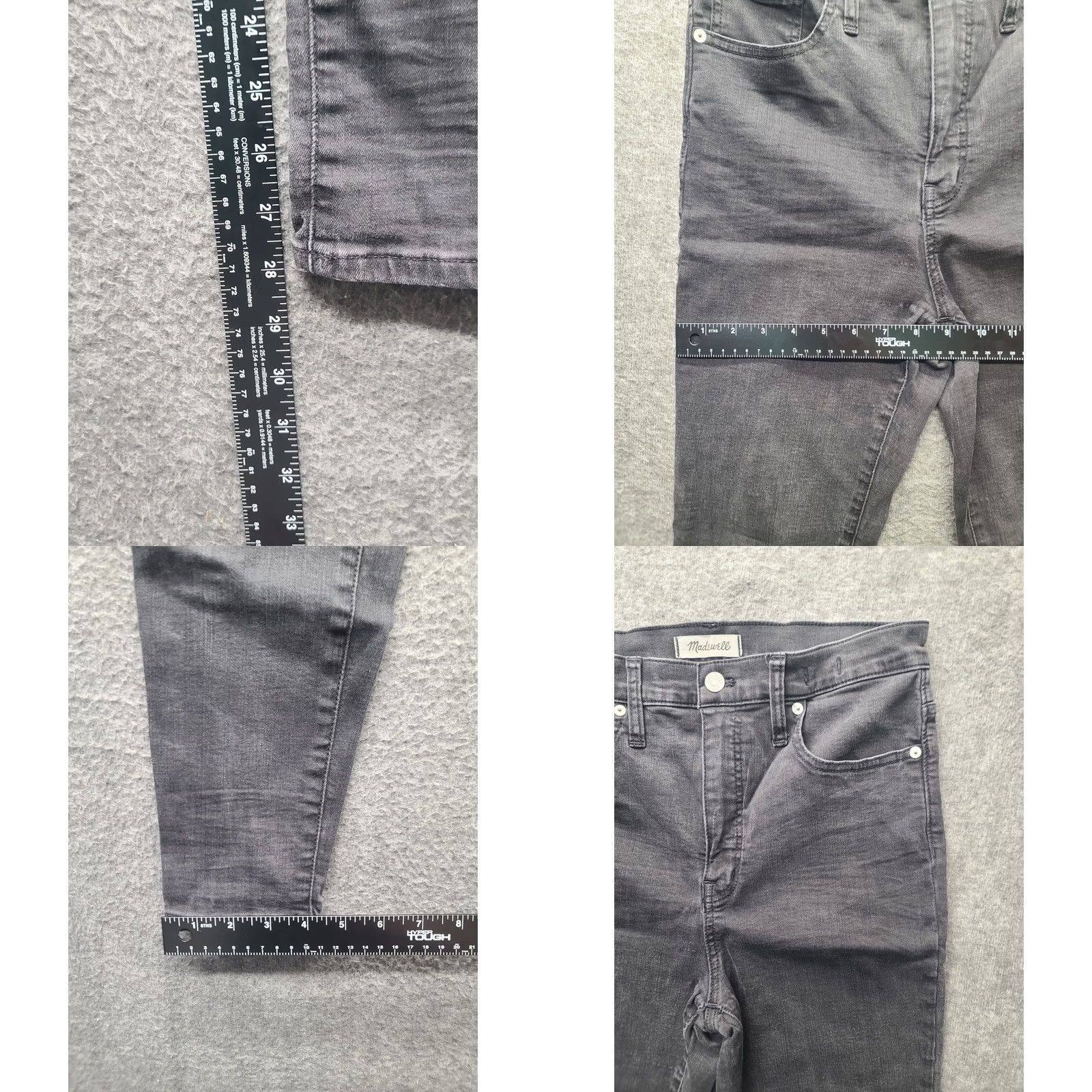 Madewell Madewell Jeans Women’s Size 29x28 High Rise Skinny Stretch Distressed Black Denim 5-Pocket Slim City Dept: Women Mens, Girls, or Boys not applicable Size 29" - 8 Thumbnail