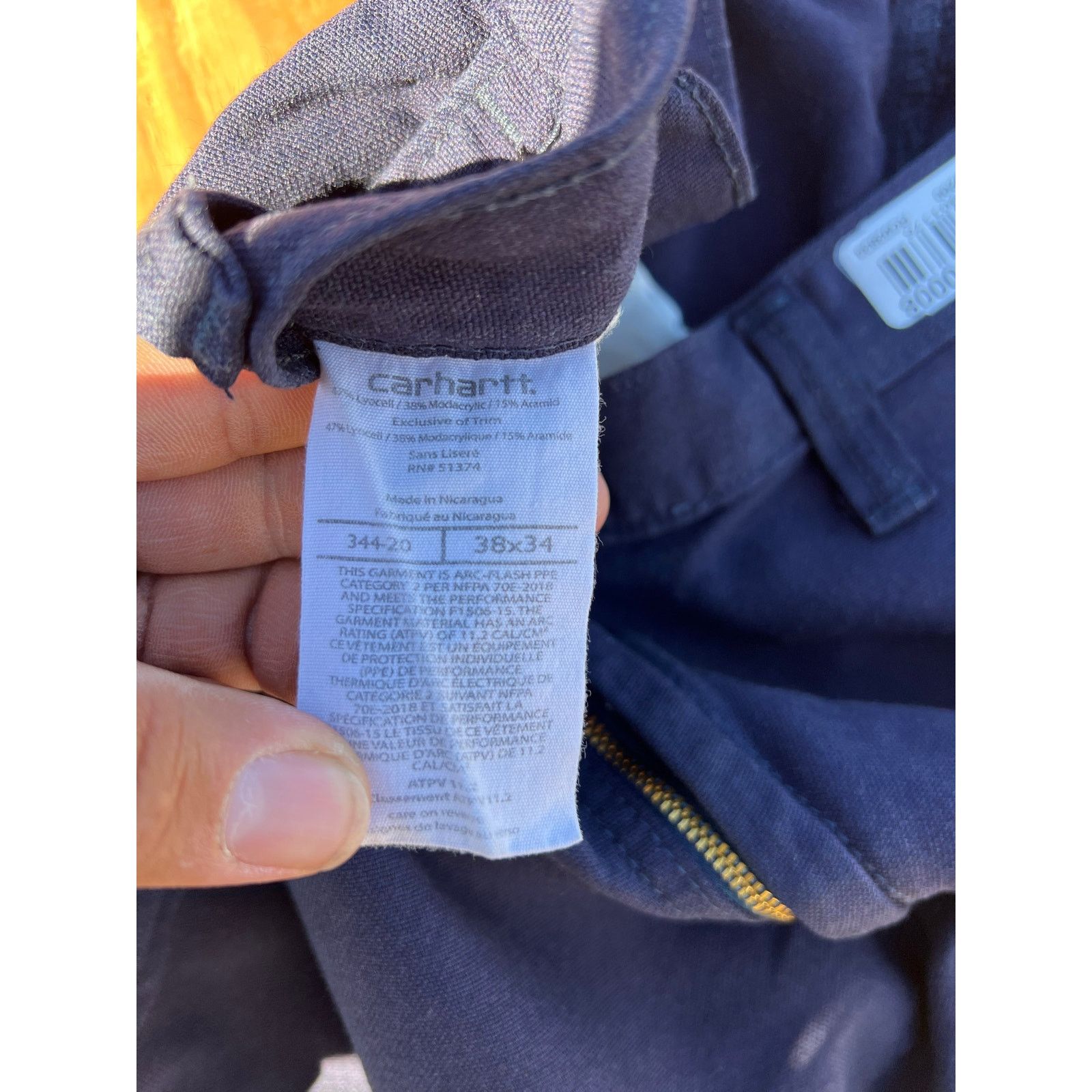 Carhartt Carhartt Flame Resistant NFPA 2112 Navy Blue Cargo 38x34 FR Size US 38 / EU 54 - 4 Thumbnail
