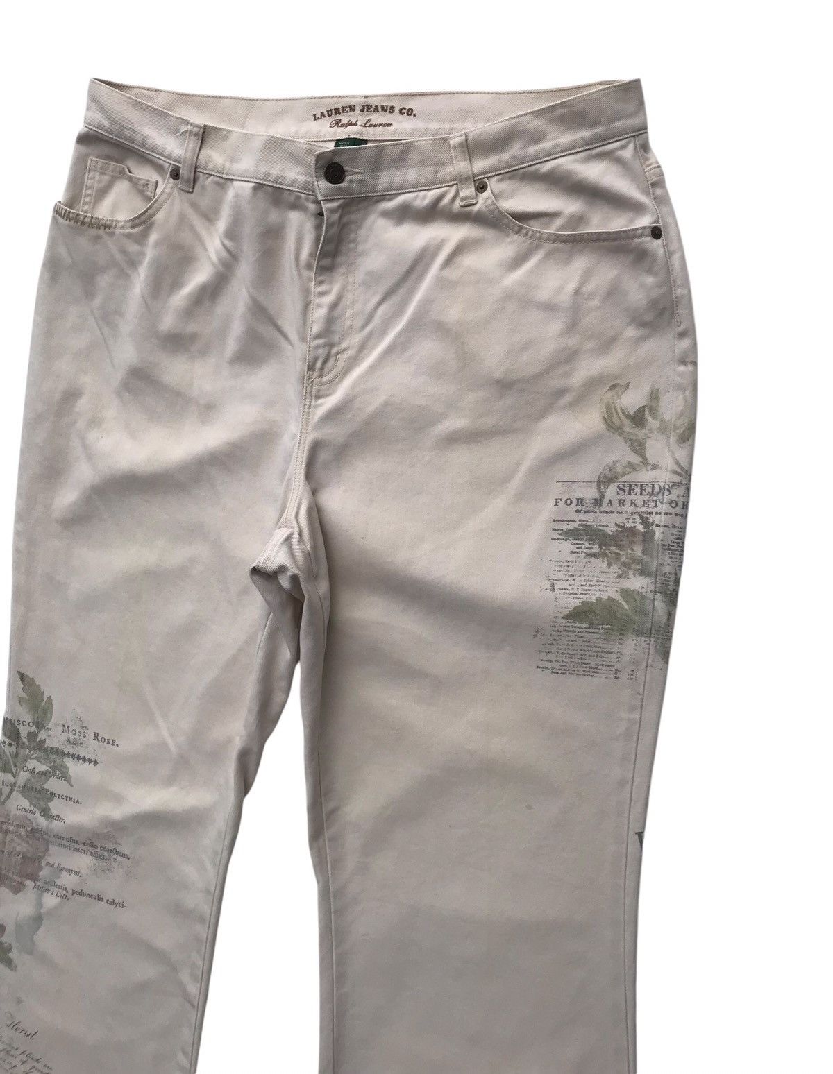 Ralph Lauren Vintage Womens Ralph Lauren Jeans Co Flared Floral Pants Size 37" - 3 Thumbnail