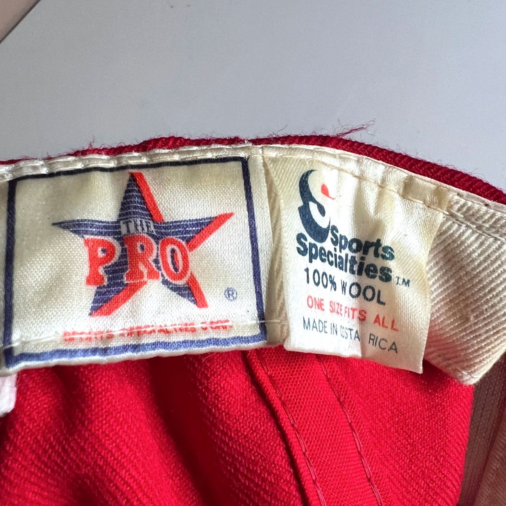 Sports Specialties VINTAGE Houston Rockets Sports Specialties Snapback Hat Red Wool NBA Script Cap Size ONE SIZE - 5 Thumbnail