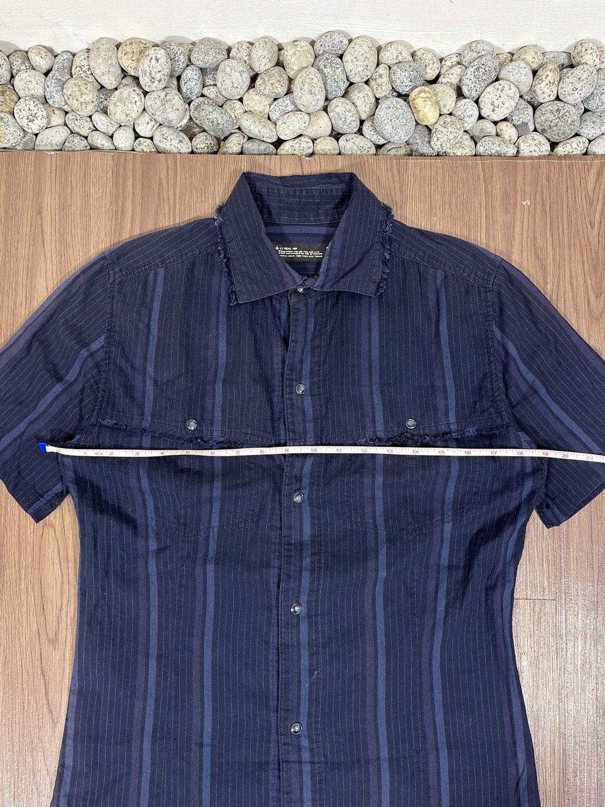 L7 Real Hip L7 Real Hip Curved Striped S/S Button Shirt Size US M / EU 48-50 / 2 - 7 Thumbnail