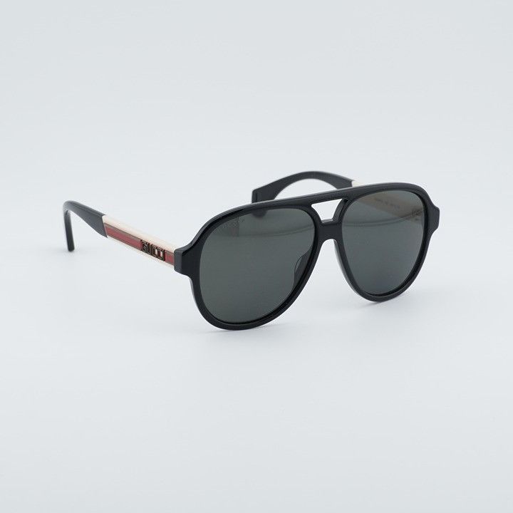 Gucci Gucci GG0463S 002 Sunglasses Black Aviator Frame, Grey Size ONE SIZE - 5 Thumbnail