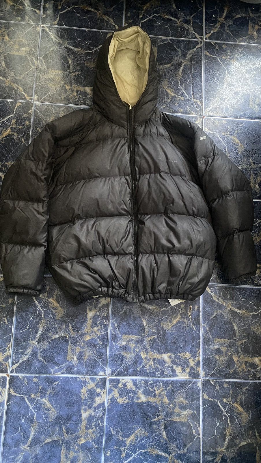 Nike Y2K Nike Vintage Down Jacket Drill BigSwoosh Logo Size US XL / EU 56 / 4 - 1 Thumbnail