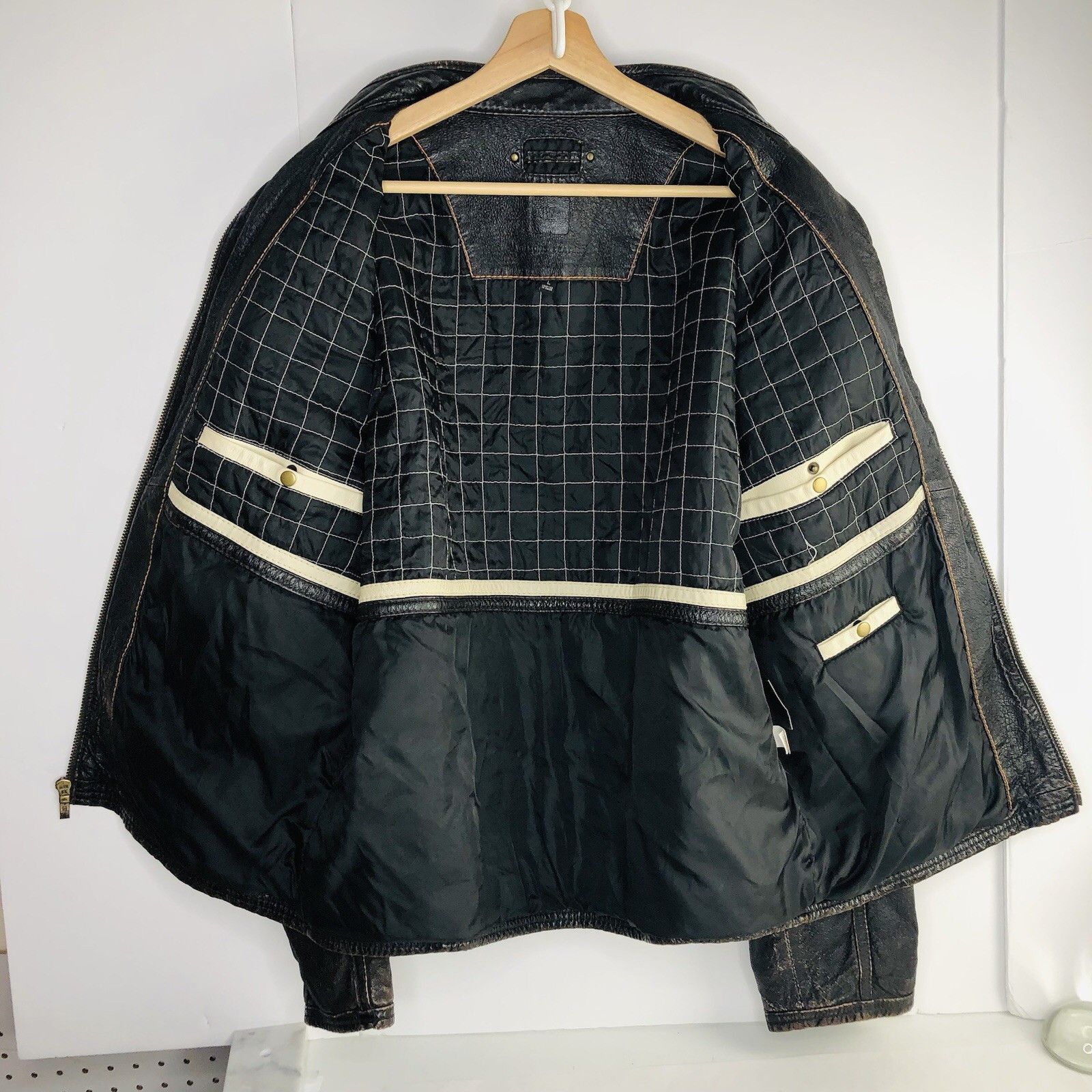 Wilsons Leather Wilson's Leather Brown Bomber Jacket Distressed Men Sz L Size US L / EU 52-54 / 3 - 10 Thumbnail