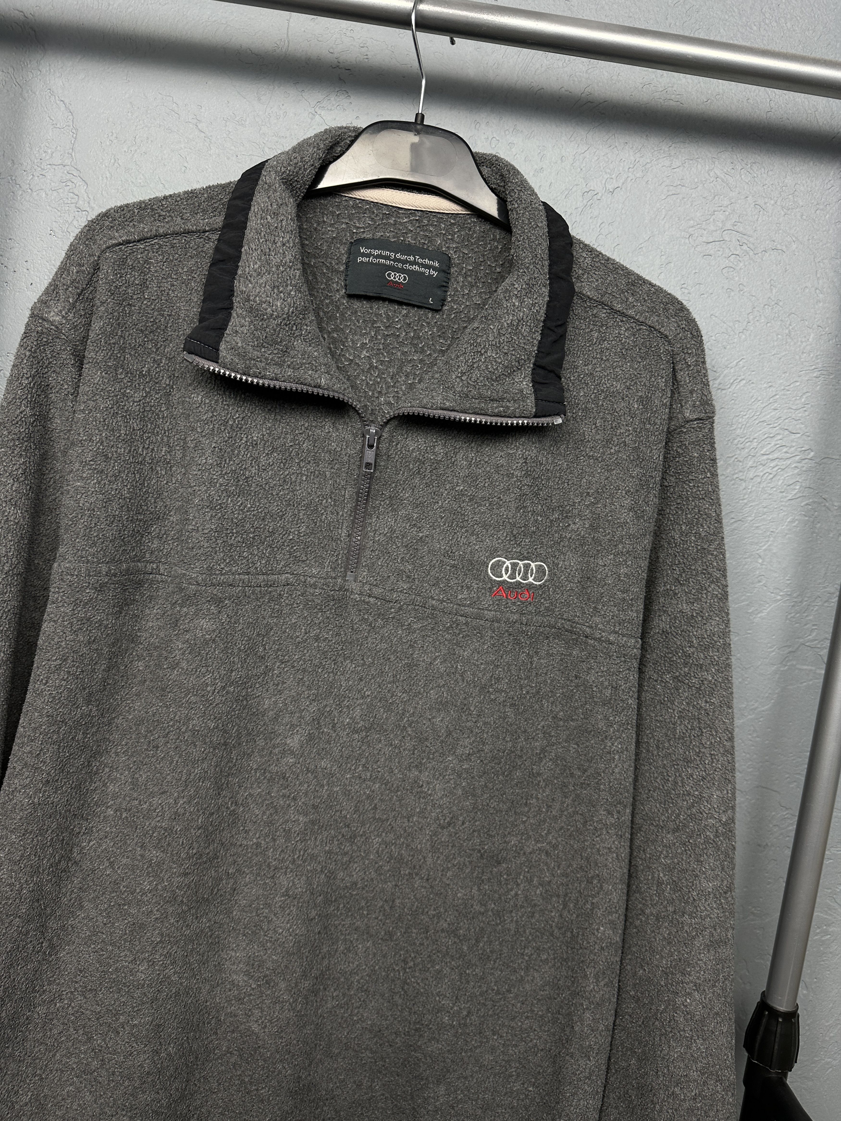 Audi Audi Vintage Mens 1\4 Zip Fleece Jacket Size US L / EU 52-54 / 3 - 2 Thumbnail
