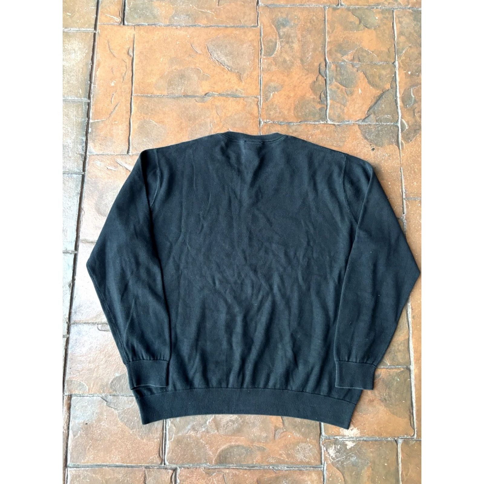 Lacoste VINTAGE Lacoste V-Neck Sweater Men’s 6 Black Pullover Knitted Pullover Logo Preppy Size US S / EU 44-46 / 1 - 4 Thumbnail