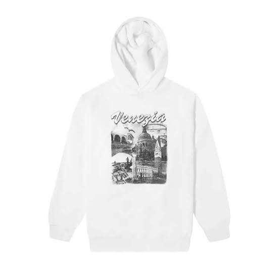 *THROW OFFERS* WHITE BALENCIAGA VENEZIA PULLOVER RARE HOODIE