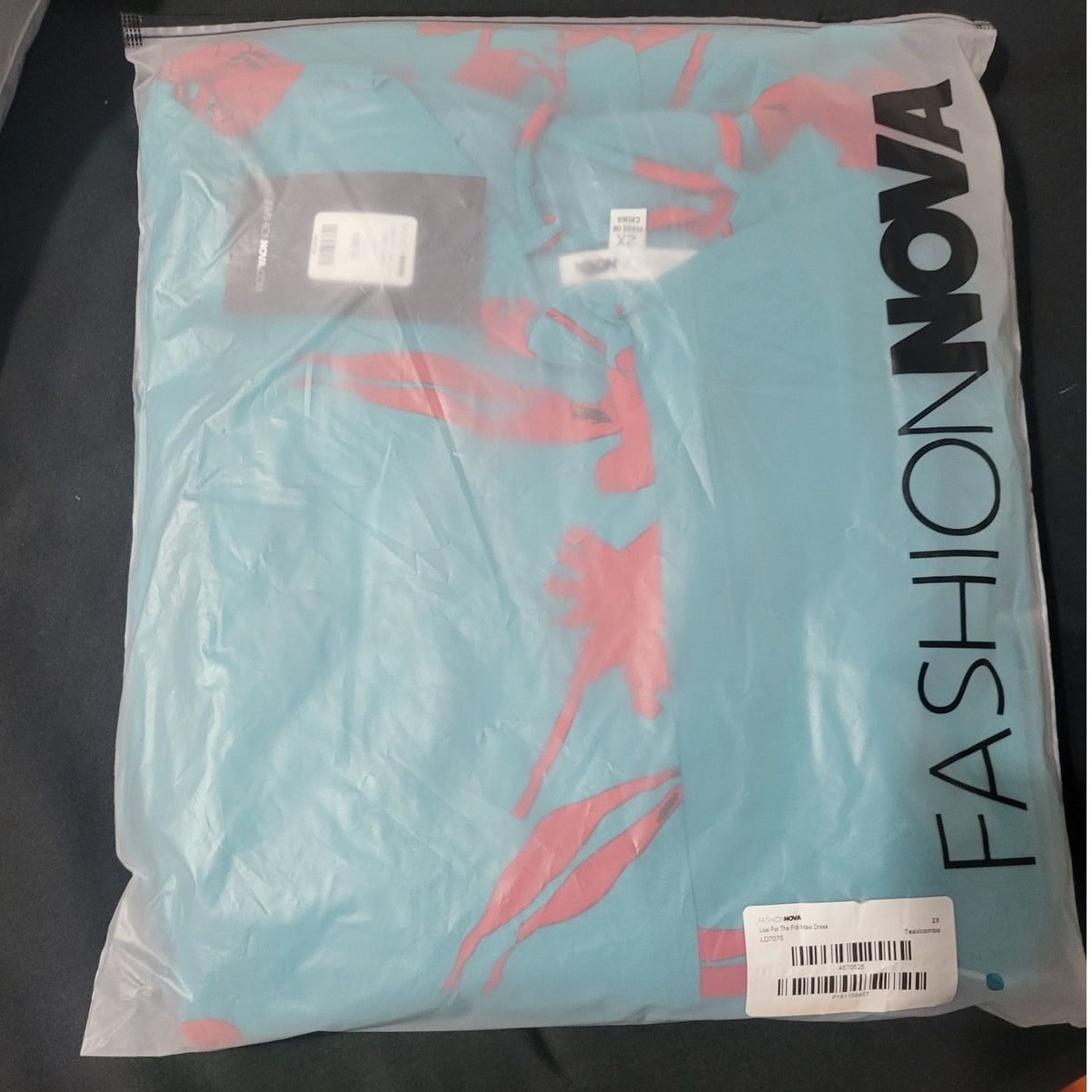 Other Fashion Nova Live for the Frill Maxi Dress in Teal/Combo -2X Size XXL / US 16-18 / IT 52-54 - 7 Thumbnail