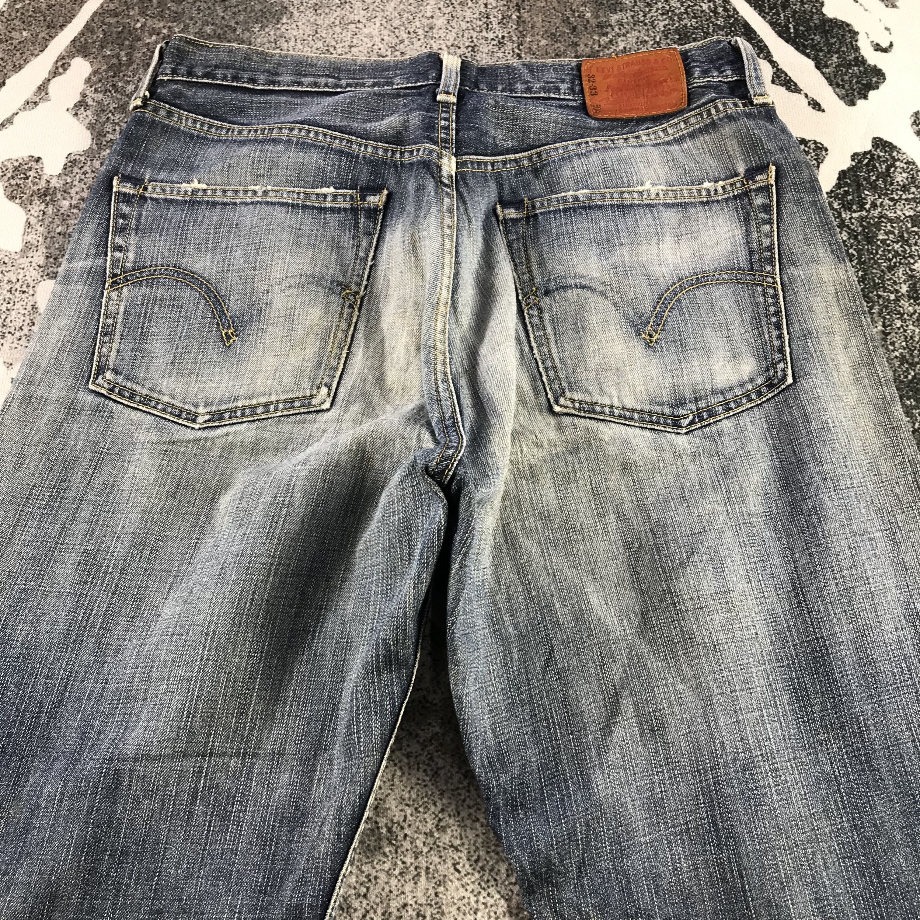 Levi's Vintage Levis 504 Jeans Distressed Denim KJ3344 Size US 32 / EU 48 - 4 Thumbnail