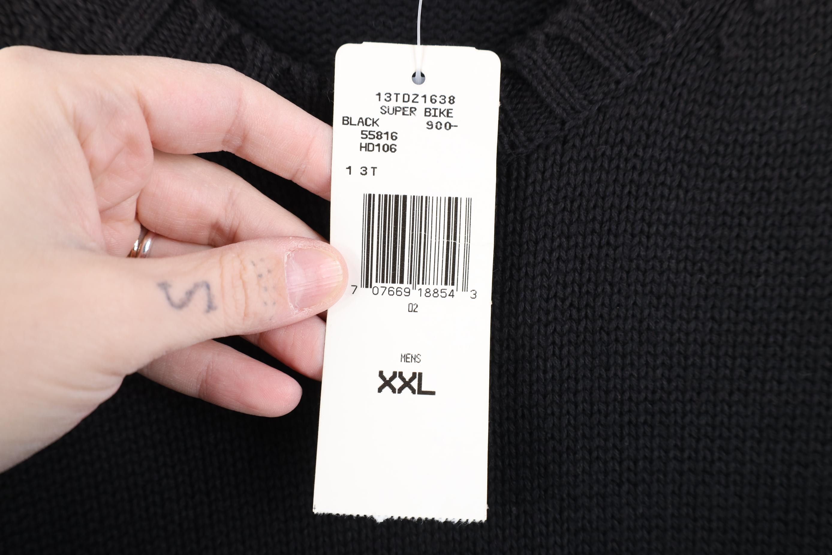 Polo Ralph Lauren Deadstock Vintage 90s Ralph Lauren Cotton Knit Sweater Black Size US XXL / EU 58 / 5 - 7 Thumbnail