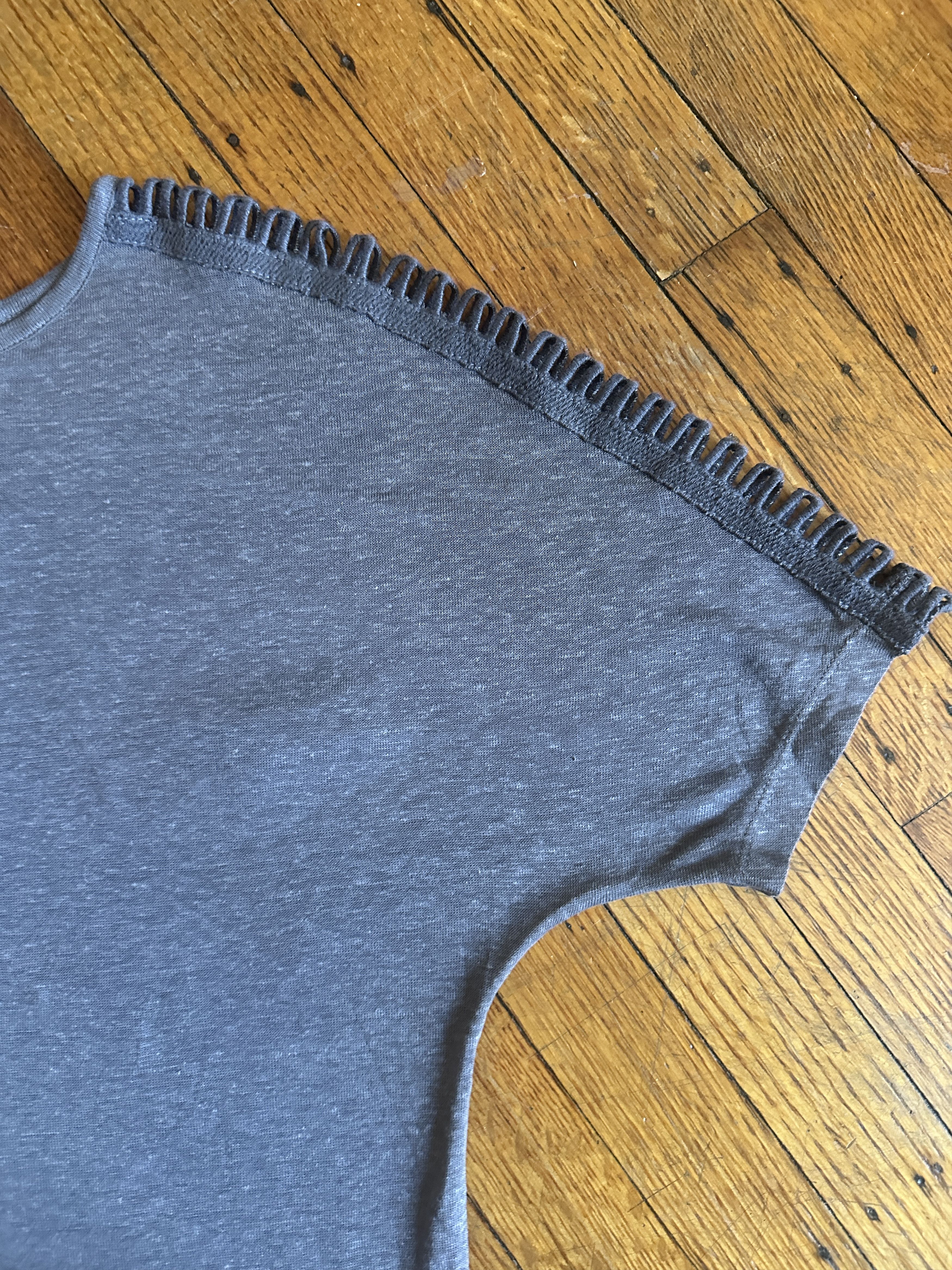 Zara Zara Collection sheer gray short sleeve top w/cutout slits Size M / US 6-8 / IT 42-44 - 10 Thumbnail