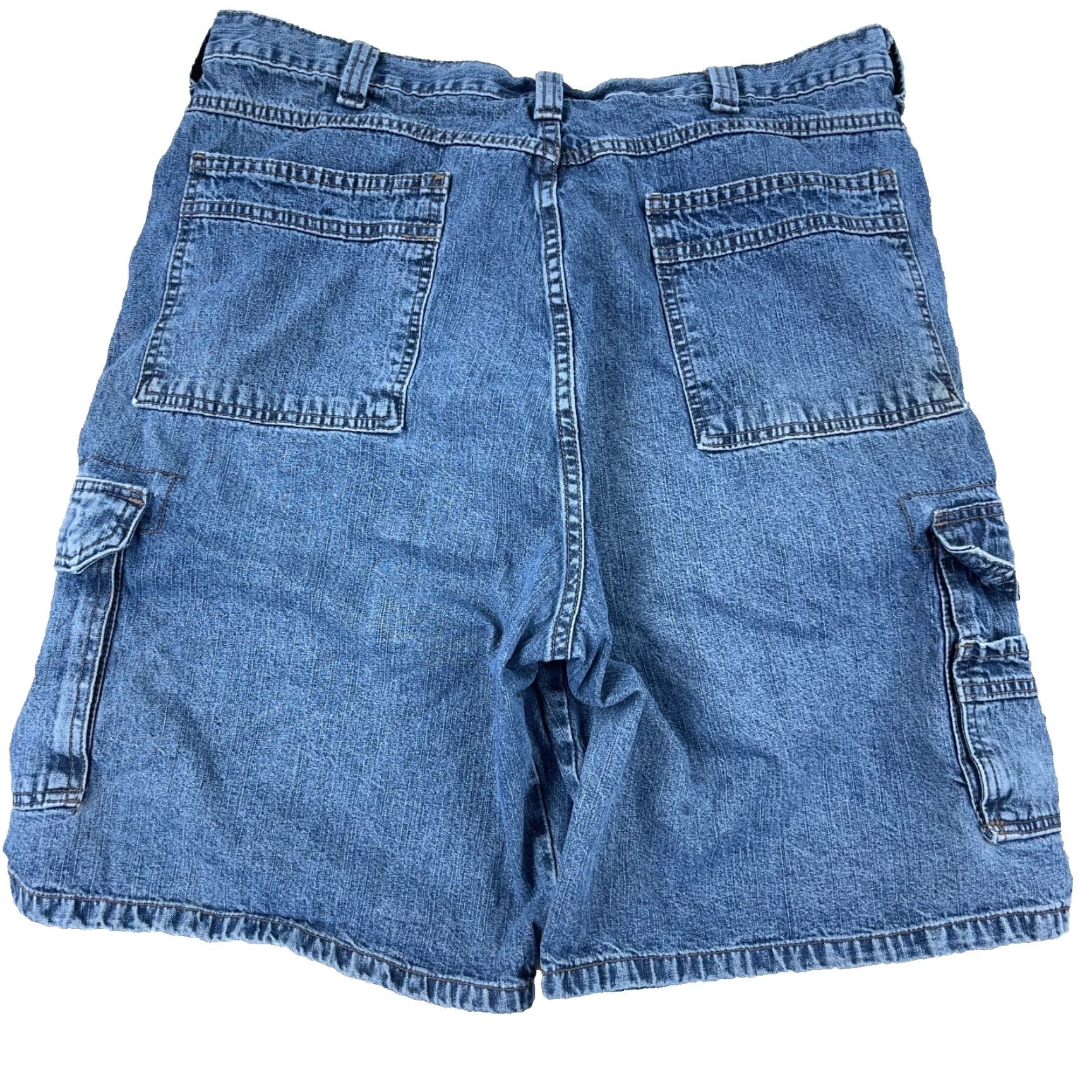 Wrangler VINTAGE Wrangler Shorts Men 38 Cargo Jorts Baggy Y2K 00s Skater Cyber Work Wear Denim Blue 5-Pocket Mens Size US 38 / EU 54 - 2 Thumbnail