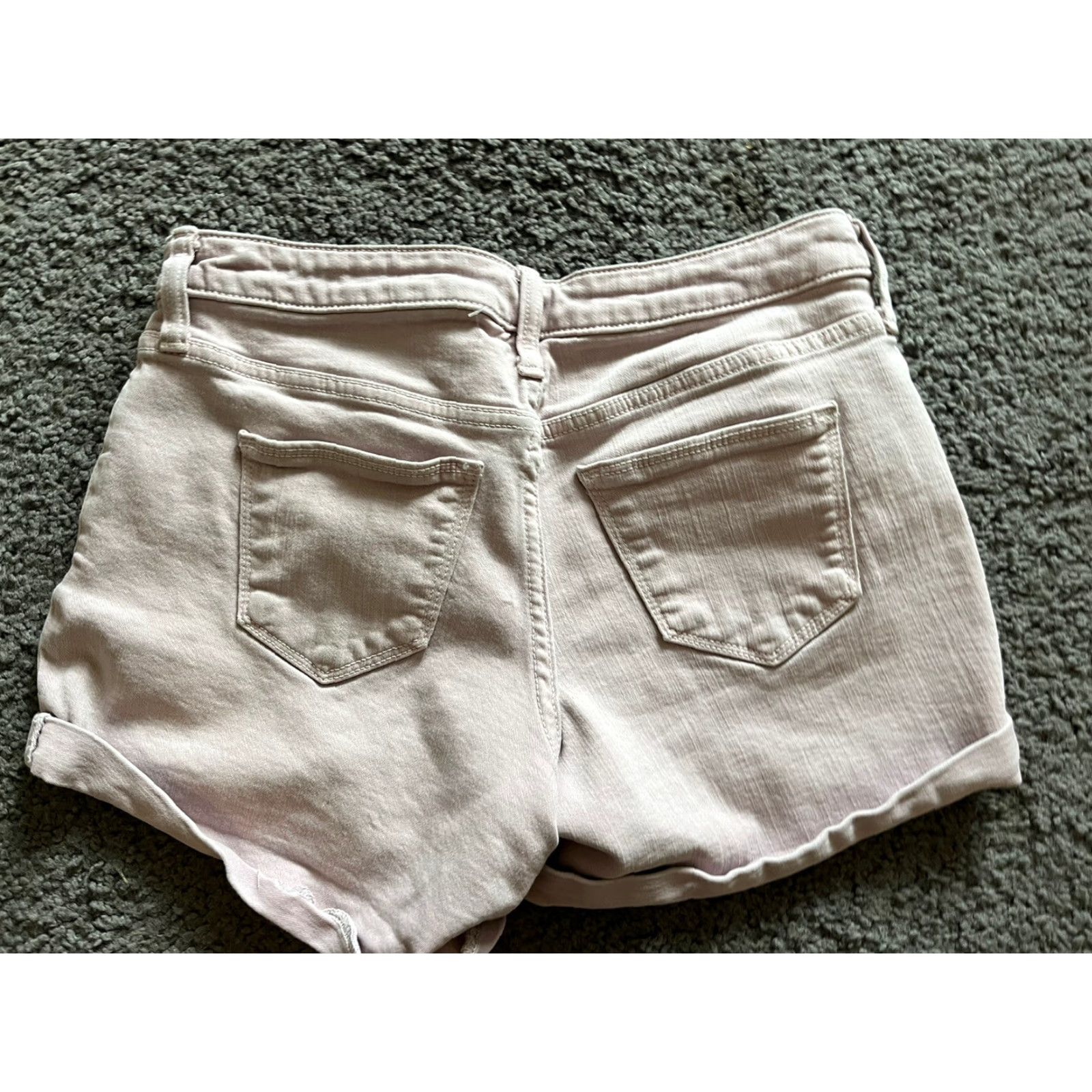Vintage Universal Thread Light Purple Distressed Denim Shorts Roll Cuff sz 4 27R Casual Teens Size 27" / US 4 / IT 40 - 2 Thumbnail