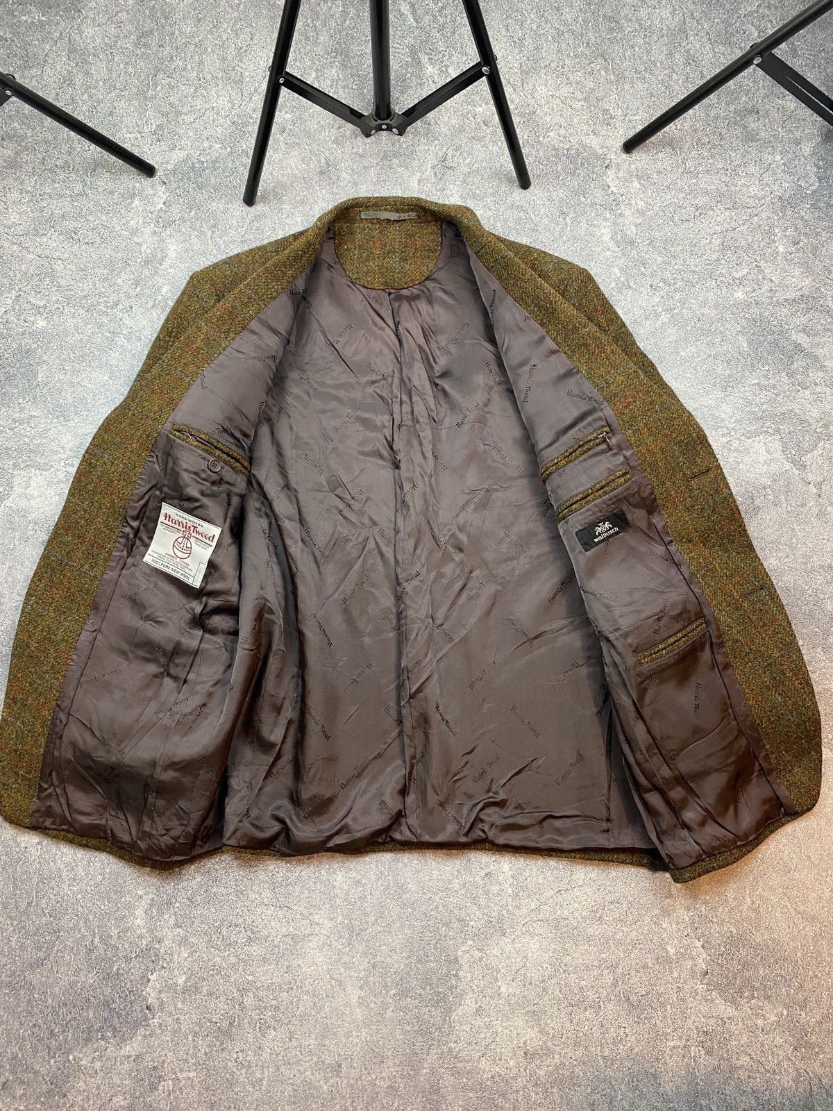 Harris Tweed × Vintage HARRIS TWEED WALBUSCH Men's 100% Wool Tweed Blazer Size 42R - 4 Thumbnail