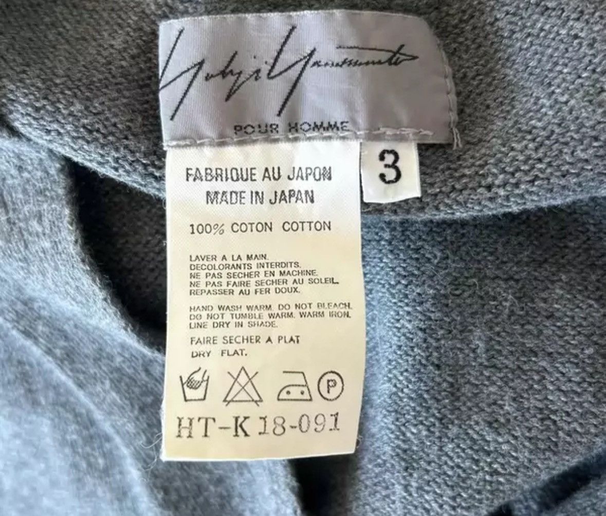 Yohji Yamamoto Yohji Yamamoto 00aw White Button Grey Wool Cardigan Sweater Size US L / EU 52-54 / 3 - 4 Thumbnail