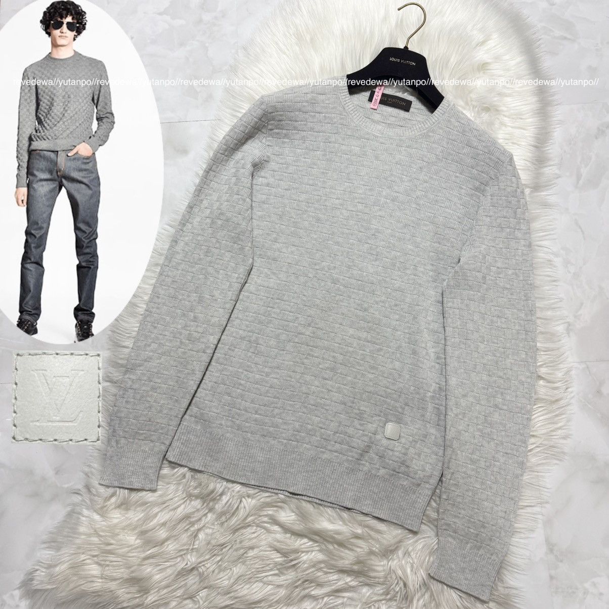 Louis Vuitton Authentic Louis Vuitton Damier Knit Sweater Size US M / EU 48-50 / 2 - 1 Thumbnail