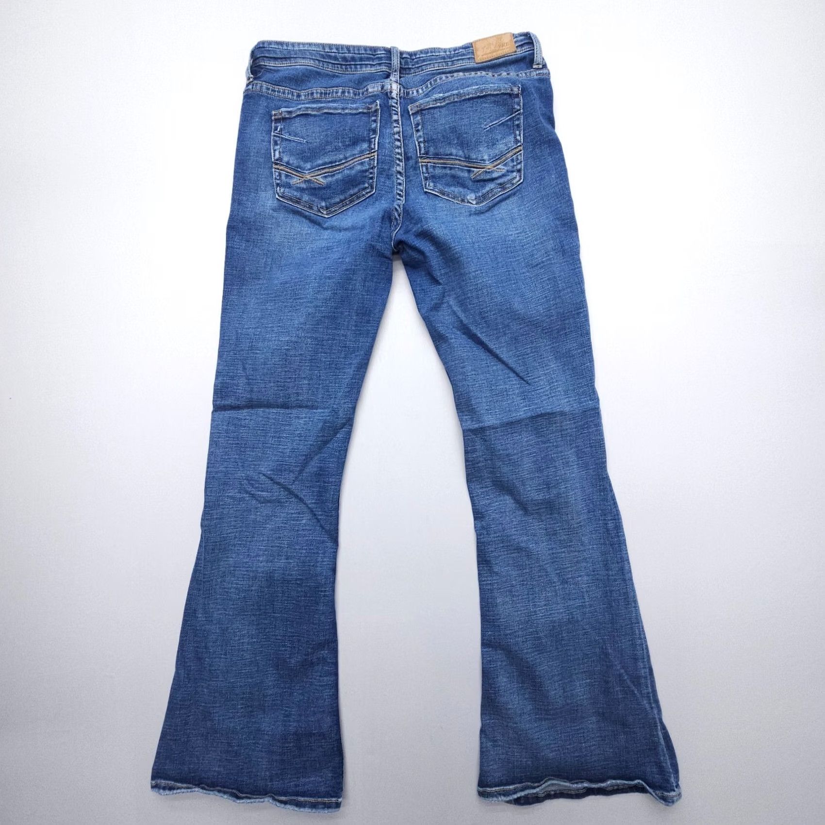 Vintage Buckle BKE Payton Flare Jeans Blue Boho Mid Rise Stretch Bell Size 30 x 33.5 Women Size 30" / US 8 / IT 44 - 2 Thumbnail