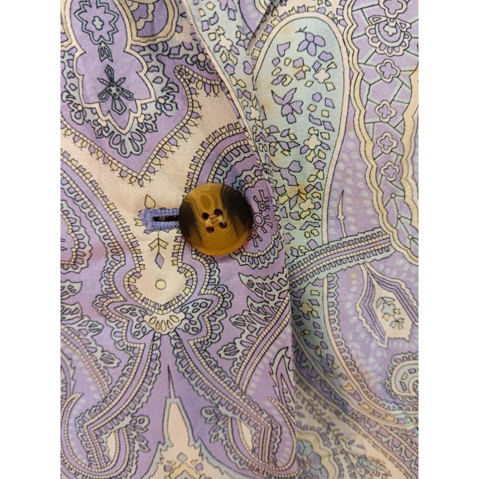 Vintage VINTAGE Anna And Frank Jacket Women's M Paisley Purple 100% Silk Lined 90s Casual Business Party/Cocktail Travel Workwear Size M / US 6-8 / IT 42-44 - 4 Thumbnail