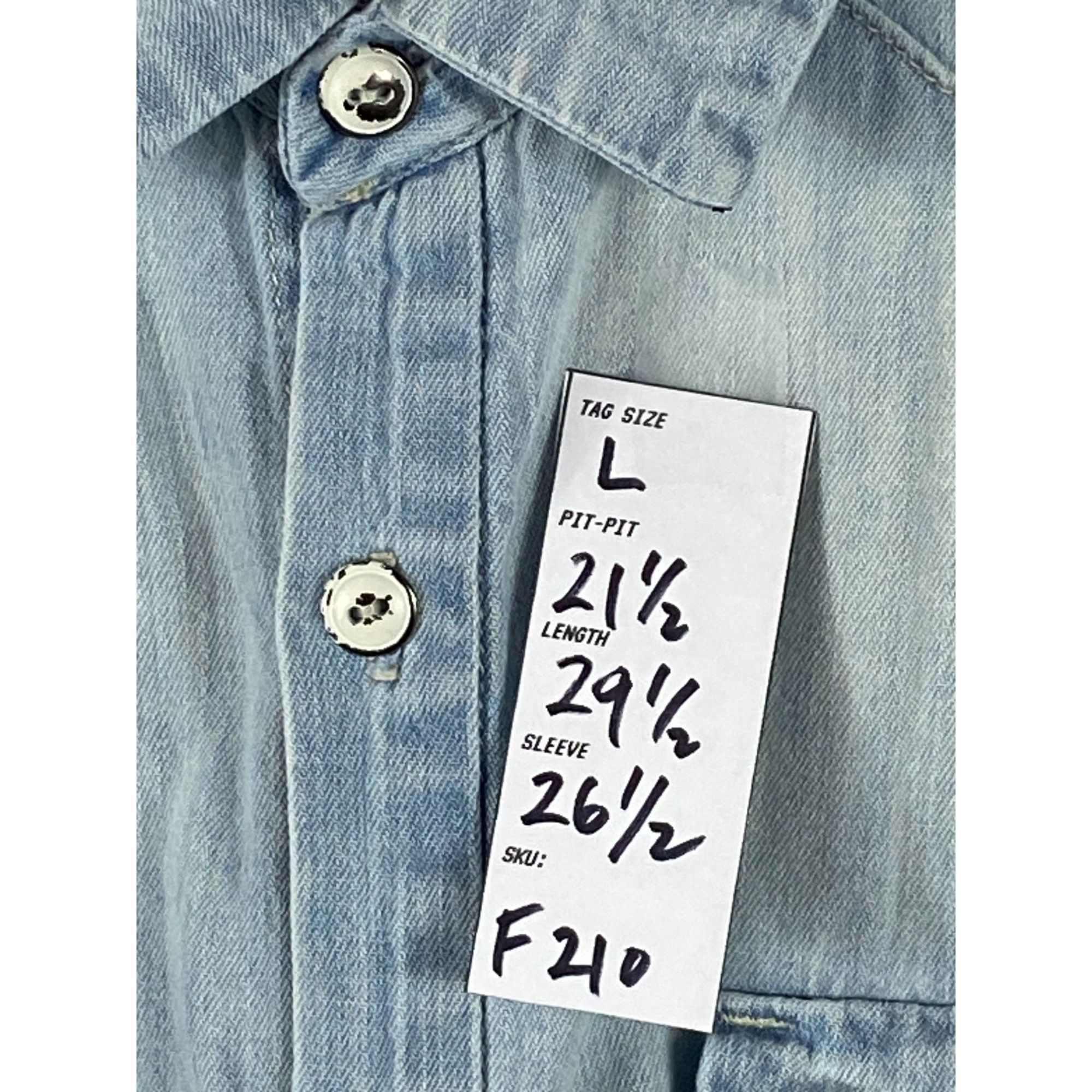 Calvin Klein Calvin Klein Jeans Button Down 2-Pocket Long Sleeve Denim Sh Size US L / EU 52-54 / 3 - 5 Thumbnail