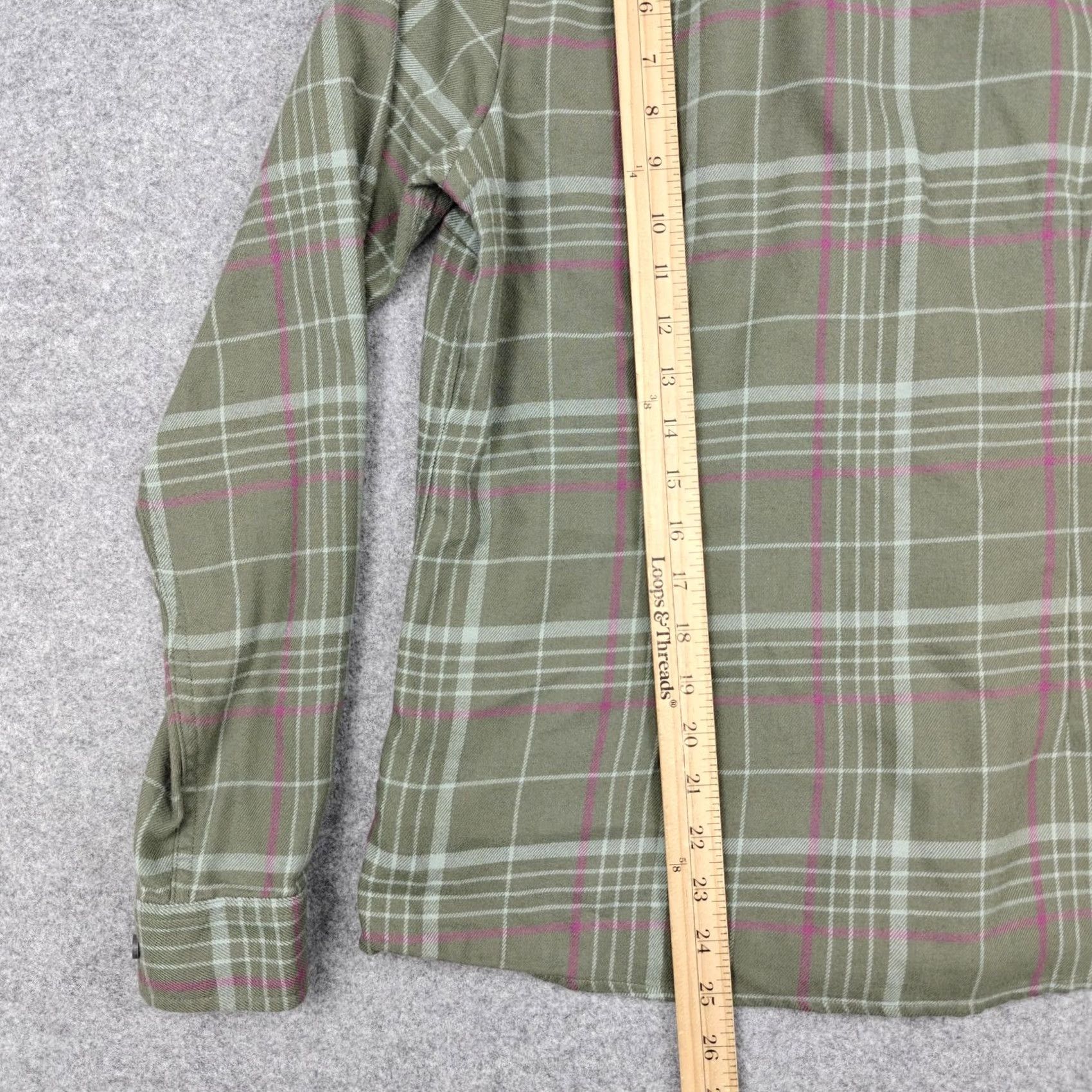 Marmot Marmot Shirt Womens Medium Green Plaid Flannel Button Front Long Sleeve Casual Size M / US 6-8 / IT 42-44 - 5 Thumbnail
