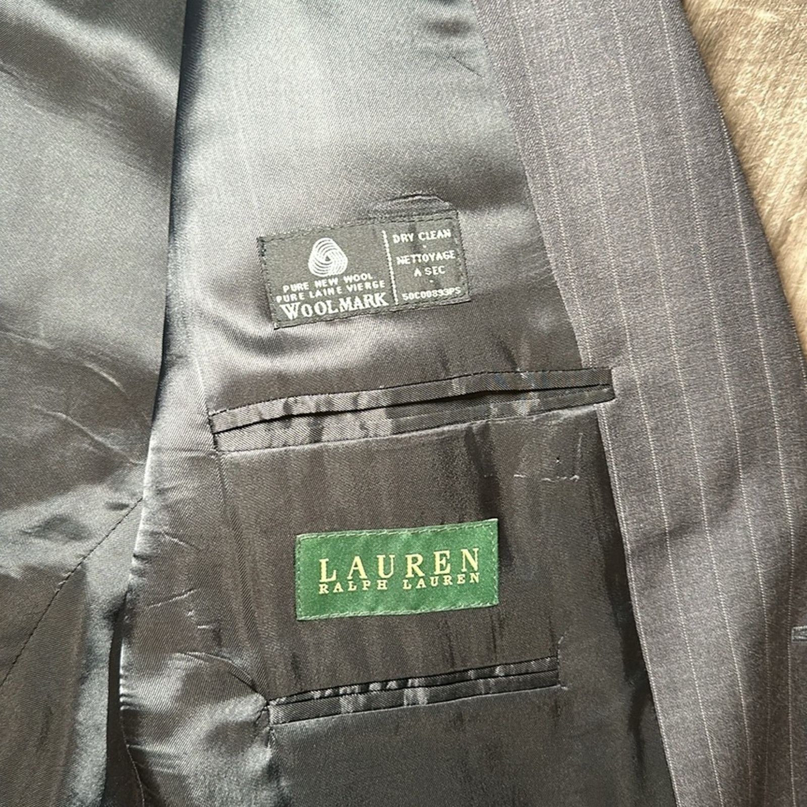 Lauren Ralph Lauren Lauren Ralph Lauren Wool Pinstripe Sport Coat - 48L Size 48L - 8 Thumbnail