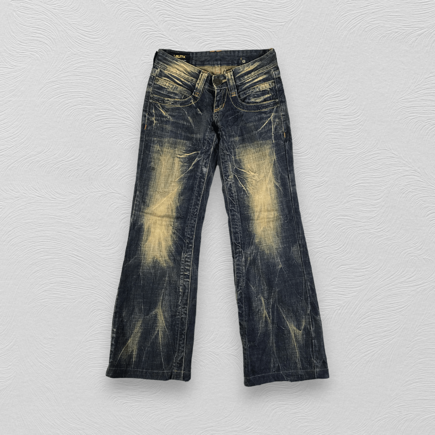 Japanese Brand Lolita Faded Flared Jeans KJ1931 Size 28" / US 6 / IT 42 - 1 Thumbnail