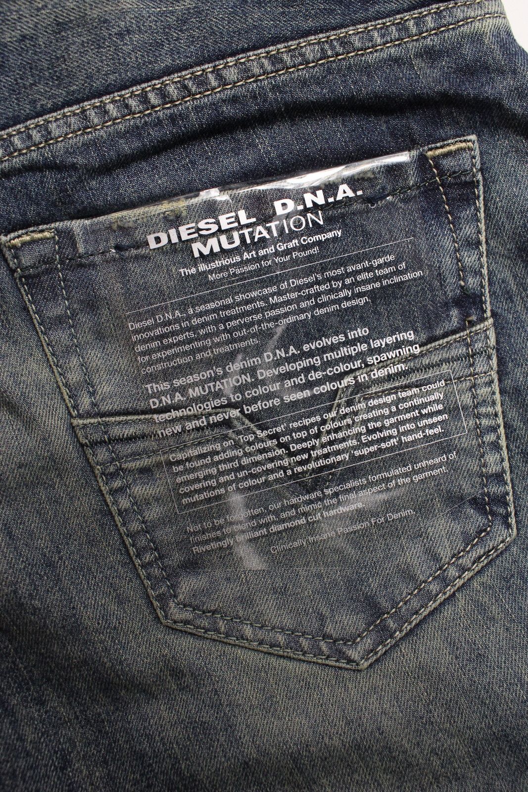 Diesel DIESEL D.N.A. Mutation Larkee Regular Jeans Men's W33/L32 Size US 33 - 6 Thumbnail