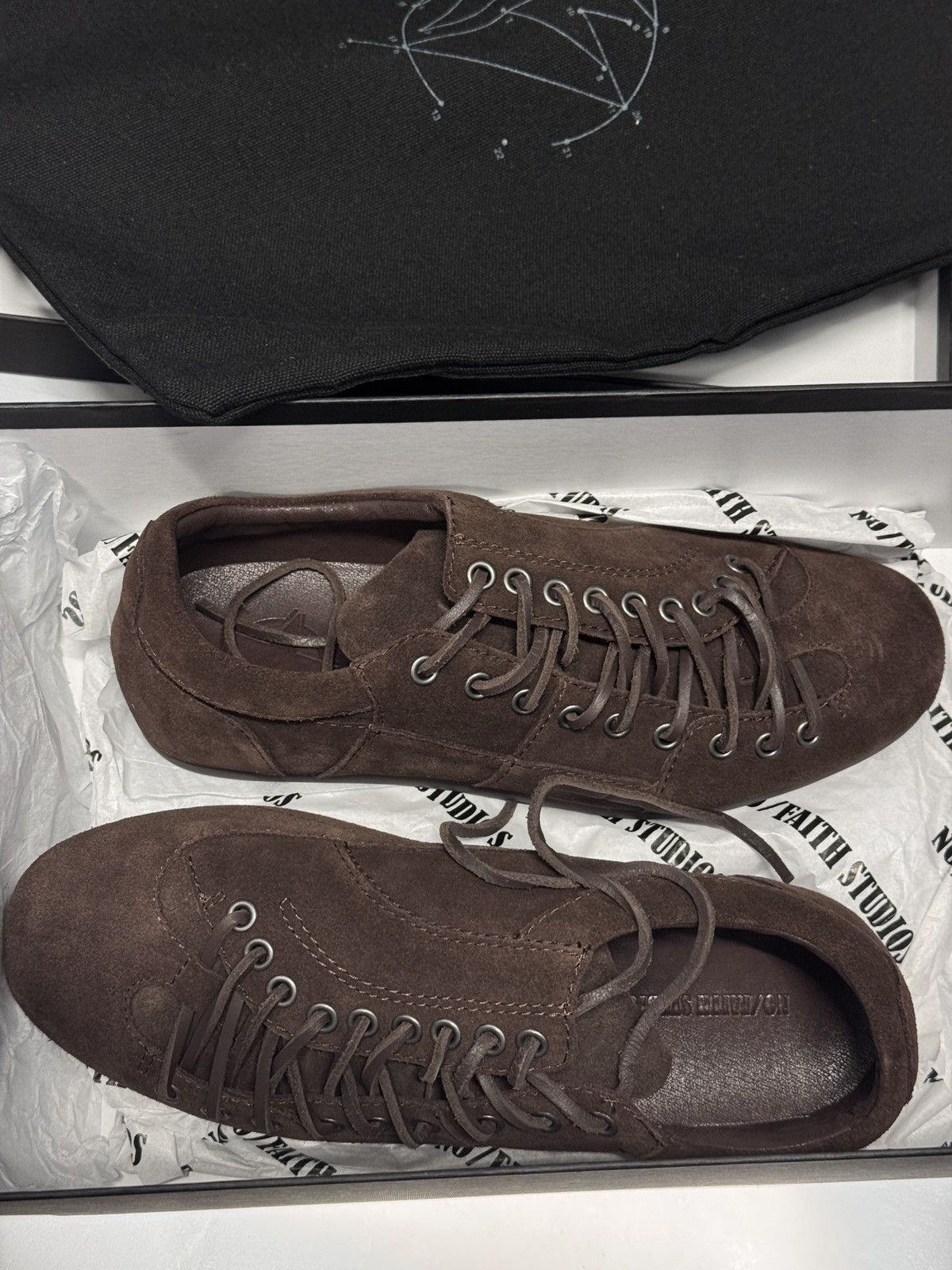 No Faith Studios no/faith studios football sneaker suede brown Size US 7.5 / EU 40-41 - 3 Thumbnail