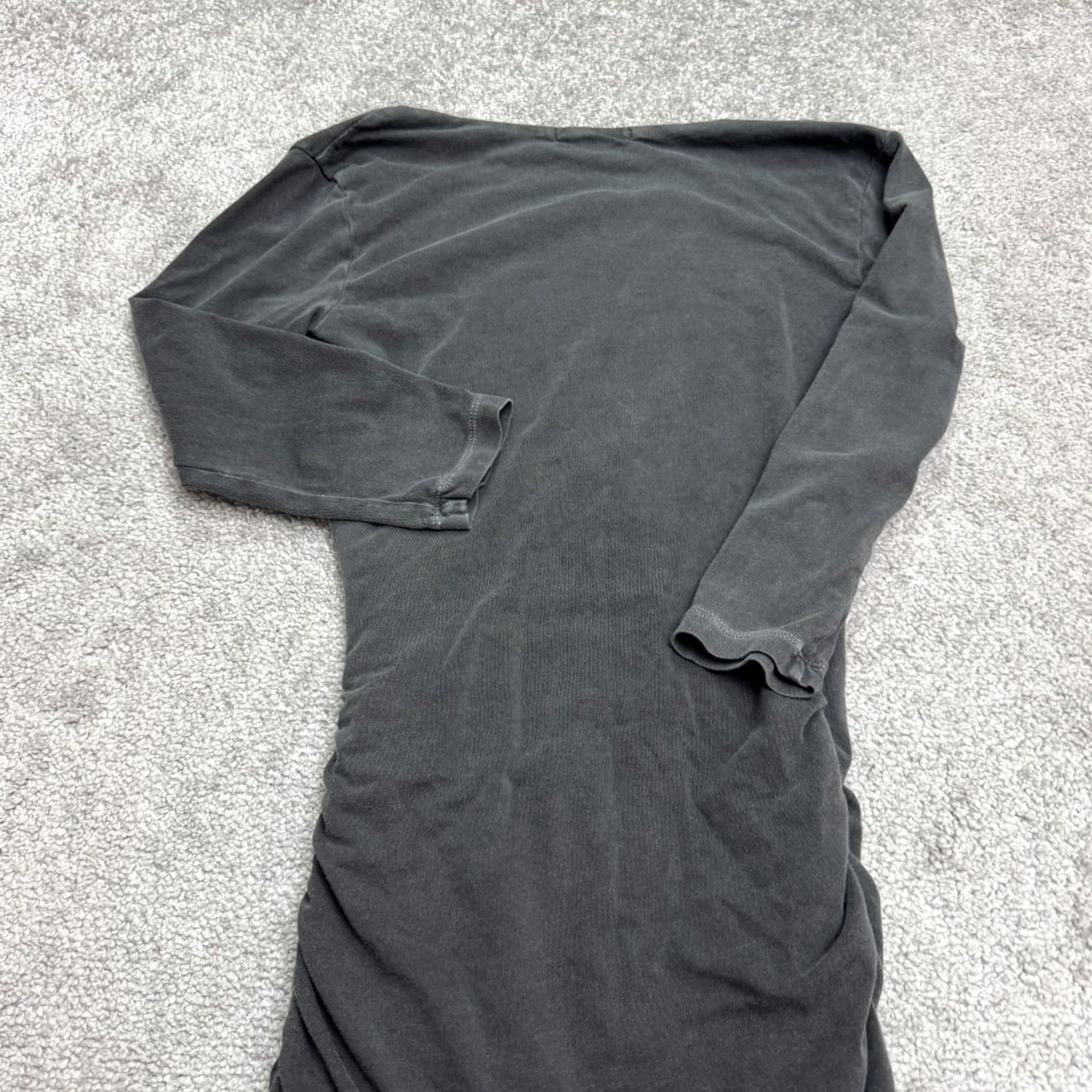 James Perse James Perse Ruched Wrap Bodycon Midi Dress Womens 1 S Charcoal Gray Long Sleeve Size XS / US 0-2 / IT 36-38 - 3 Thumbnail