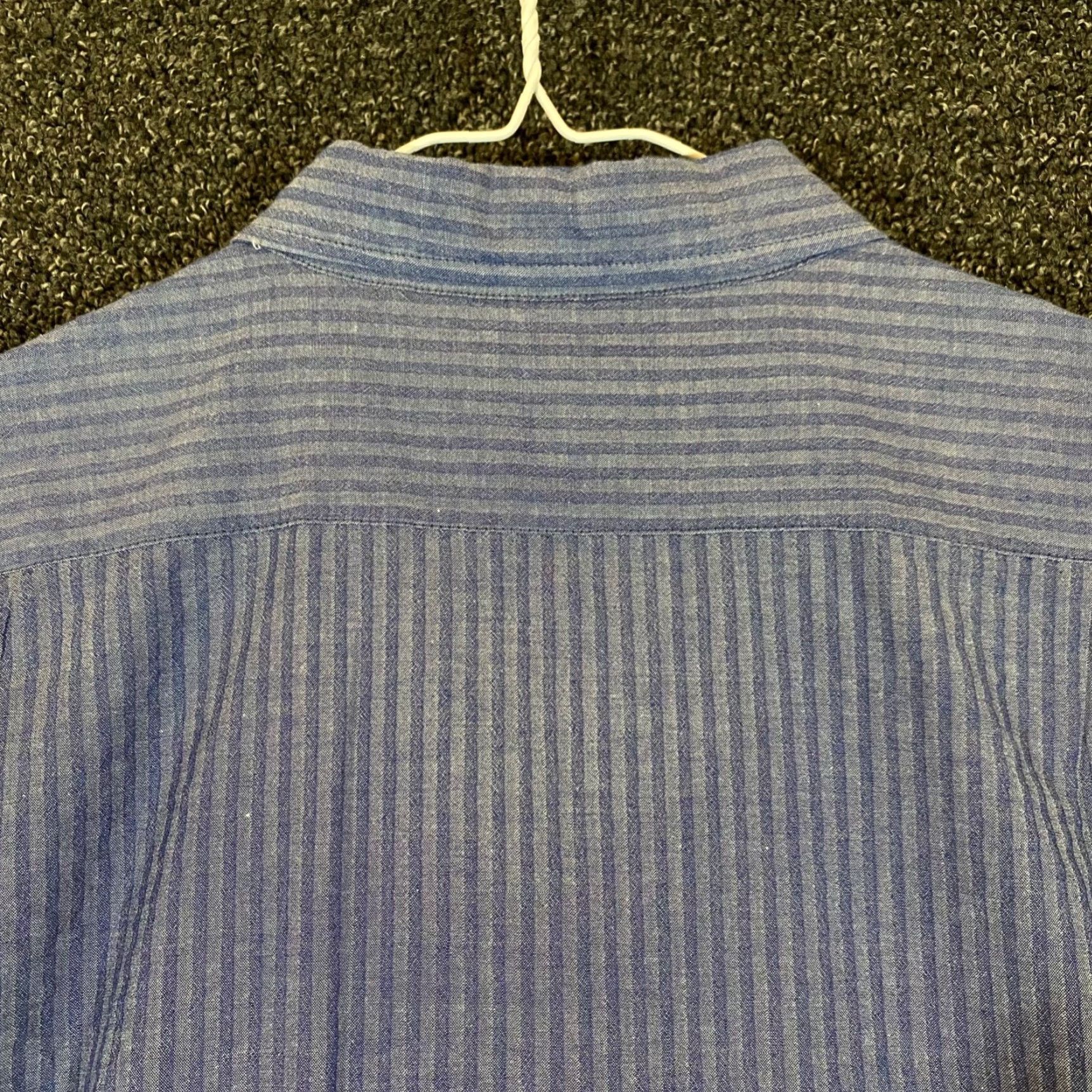 Bonobos Bonobos Shirt Mens XL Standard Fit Blue Striped Button Up Outdoors L/S Casual Button-Up Size US XL / EU 56 / 4 - 8 Thumbnail